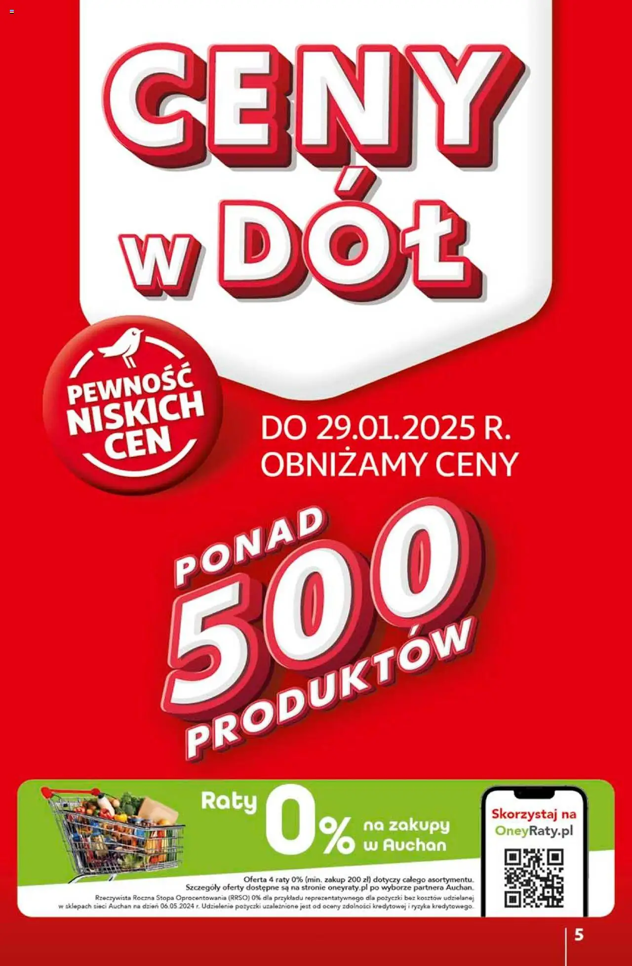 Auchan Ceny w dół Hipermarket Gazetka ważna od 23.01.2025 do 29.01.2025 strona 5