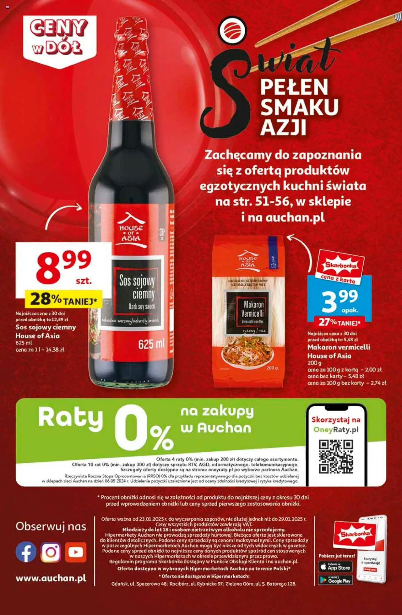 Auchan Ceny w dół Hipermarket Gazetka ważna od 23.01.2025 do 29.01.2025 strona 62