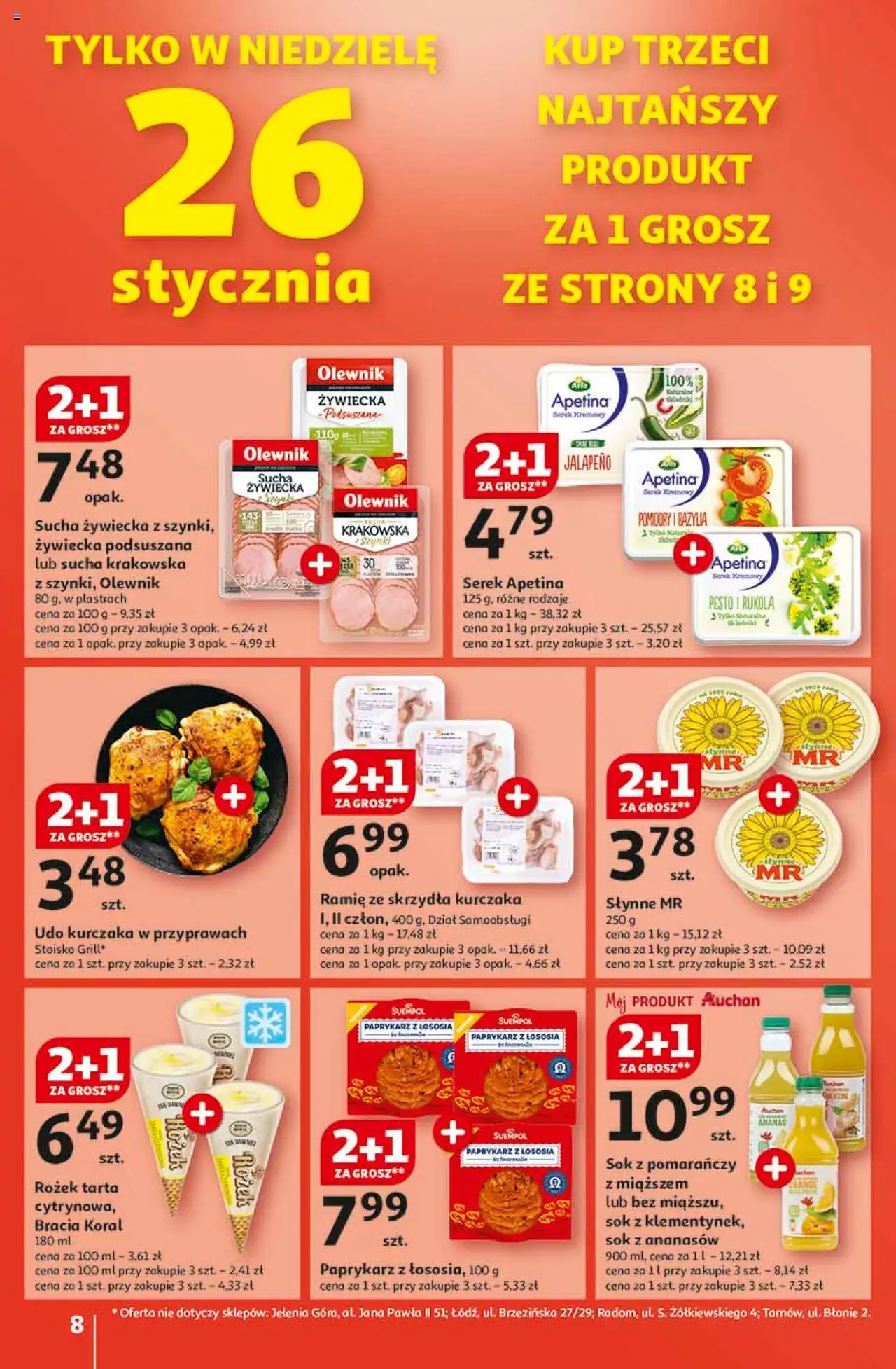 Auchan Ceny w dół Hipermarket Gazetka ważna od 23.01.2025 do 29.01.2025 strona 8