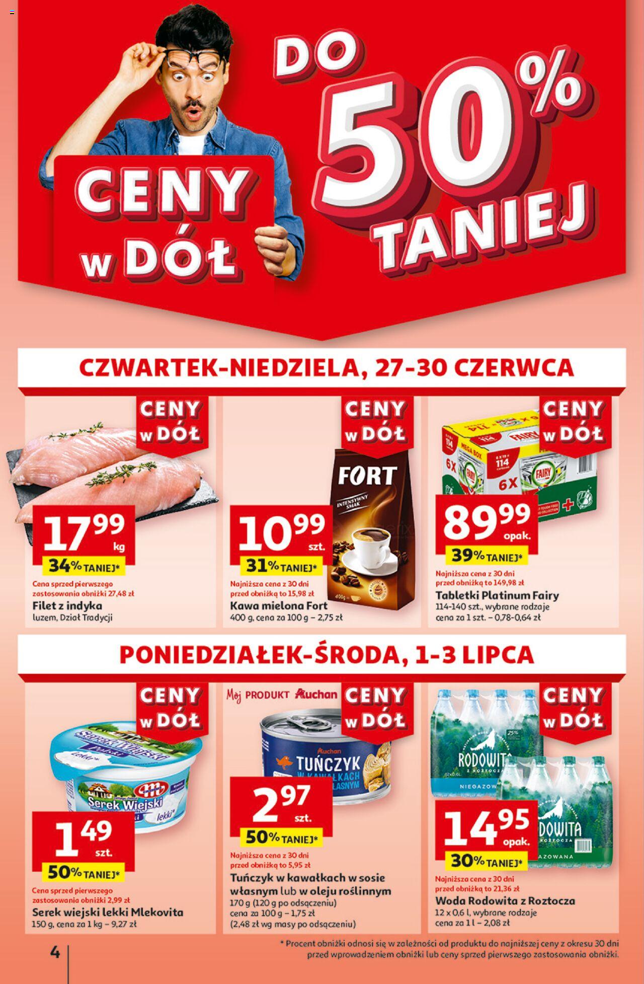 Auchan Ceny w dół Hipermarket Gazetka ważna od 27.06.2024 do 03.07.2024 strona 3