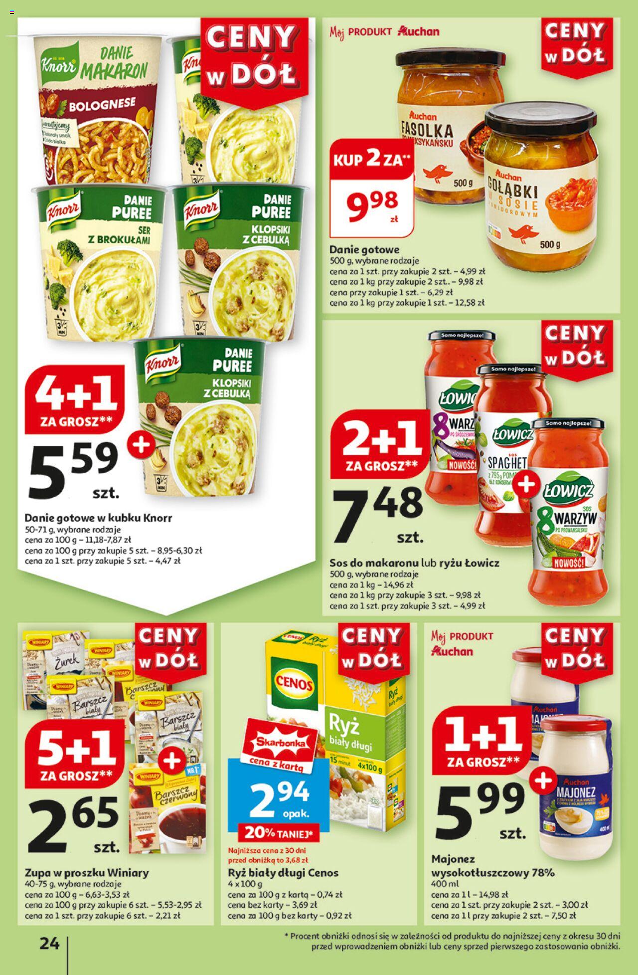 Auchan Ceny w dół Hipermarket Gazetka ważna od 27.06.2024 do 03.07.2024 strona 25