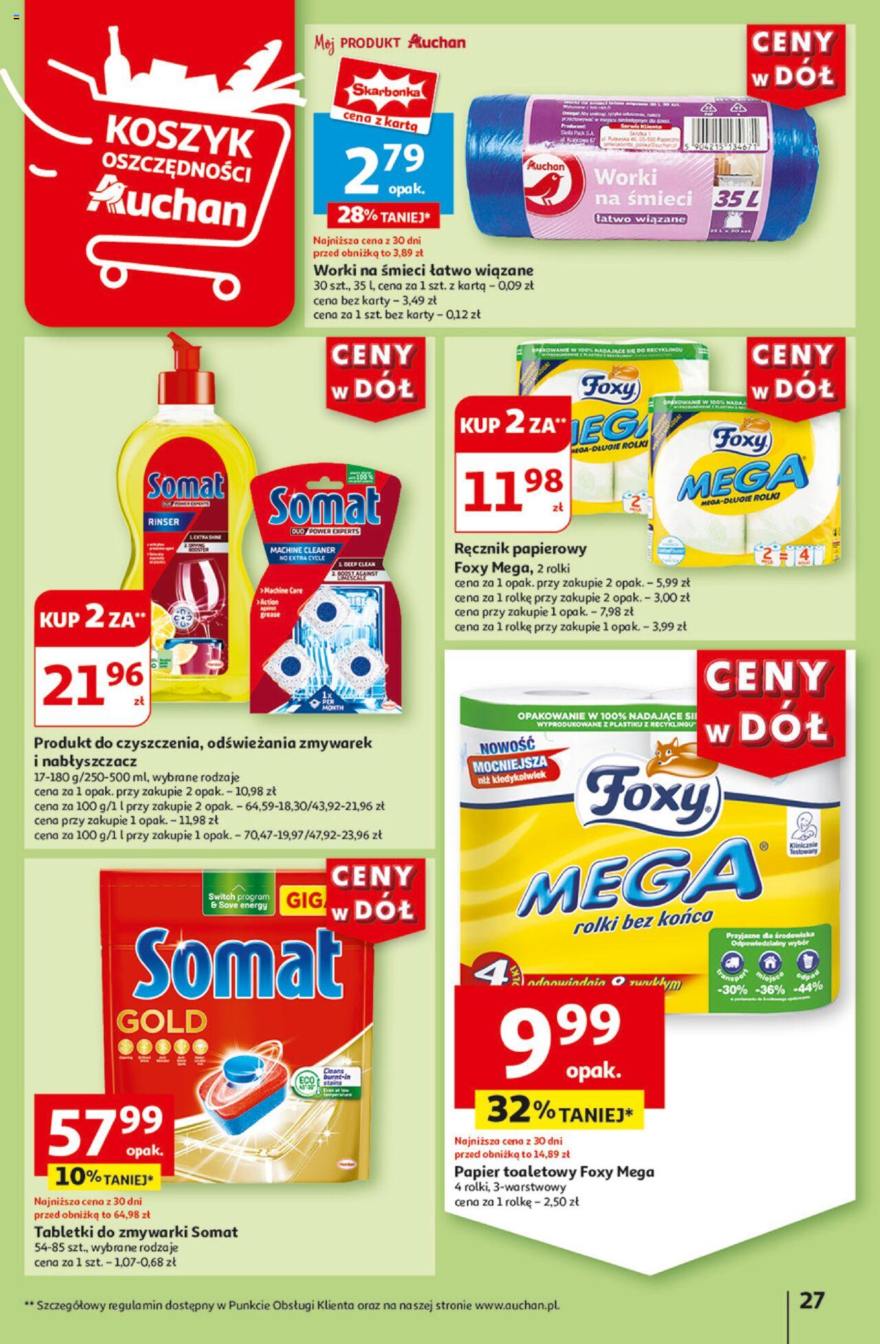 Auchan Ceny w dół Hipermarket Gazetka ważna od 27.06.2024 do 03.07.2024 strona 28