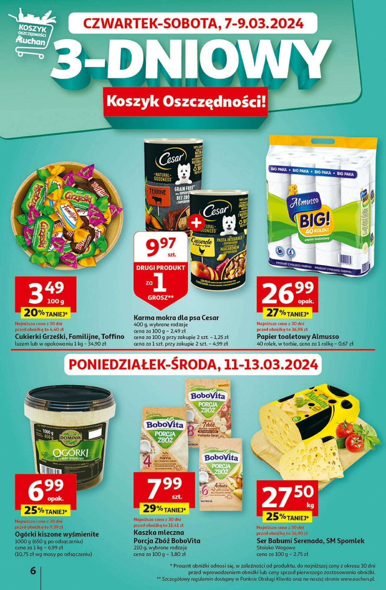 Auchan Coś dla niej i dla niego! Hipermarket Gazetka ważna od 07.03.2024 do 13.03.2024 strona 6