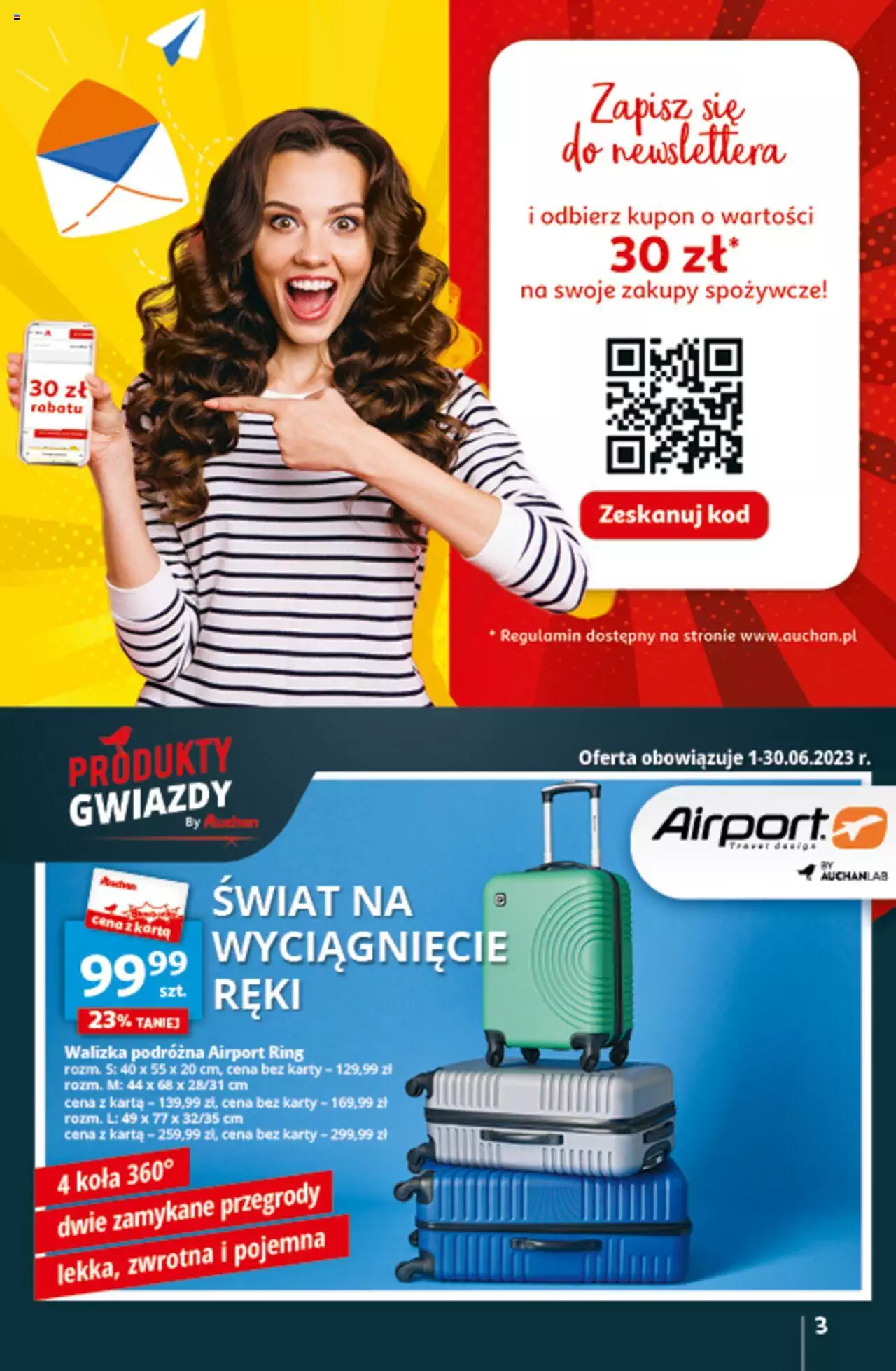 Auchan Czas na wypoczynek Hipermarket Gazetka ważna od 09.06.2023 do 14.06.2023 strona 3