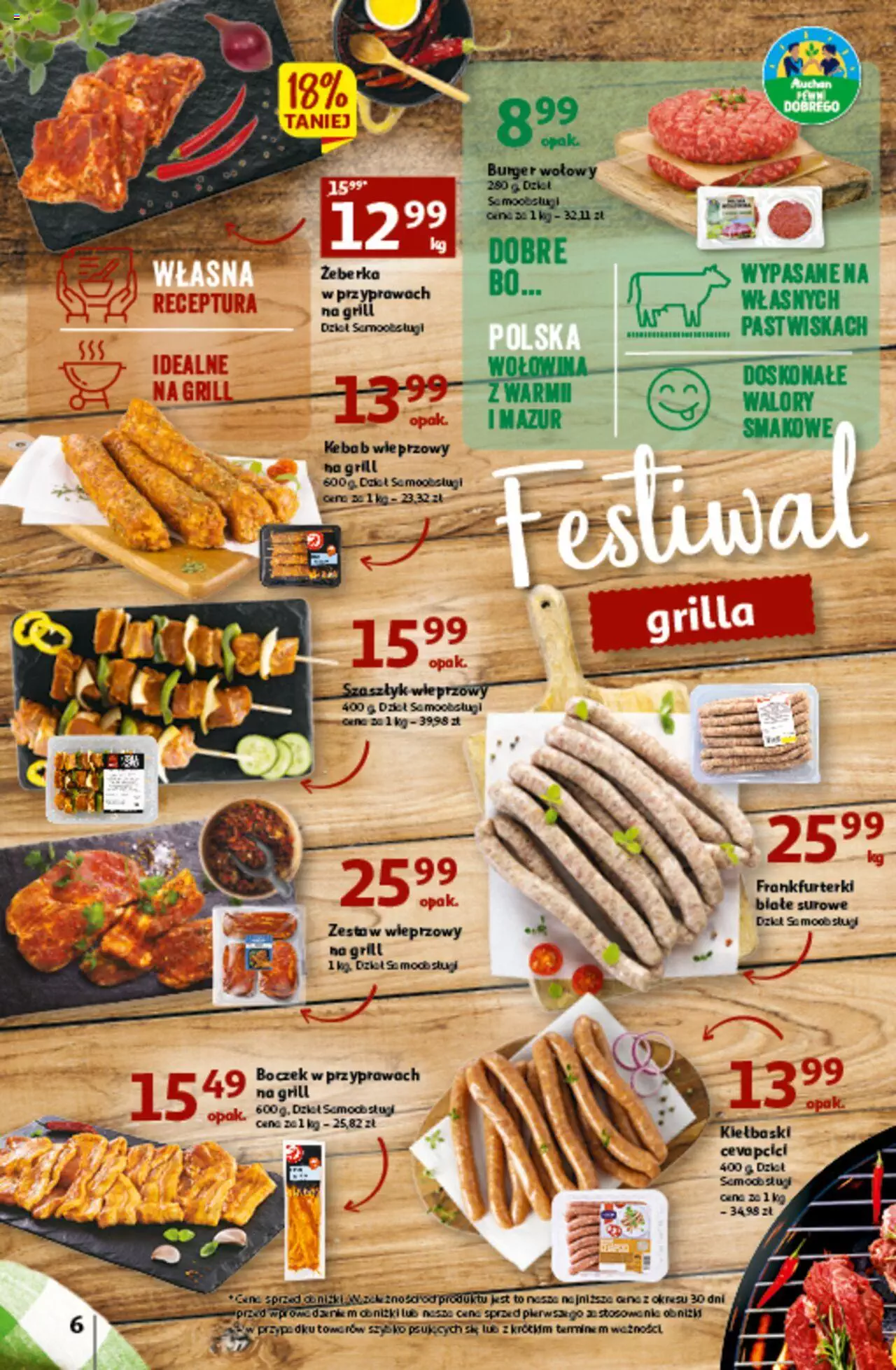 Auchan Czas na wypoczynek Hipermarket Gazetka ważna od 09.06.2023 do 14.06.2023 strona 6