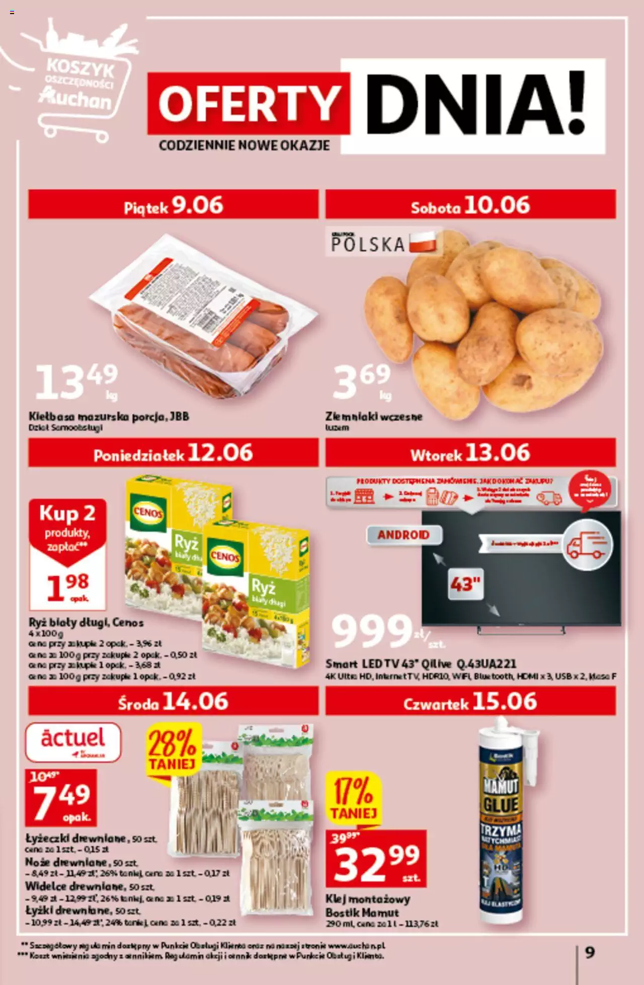 Auchan Czas na wypoczynek Hipermarket Gazetka ważna od 09.06.2023 do 14.06.2023 strona 9