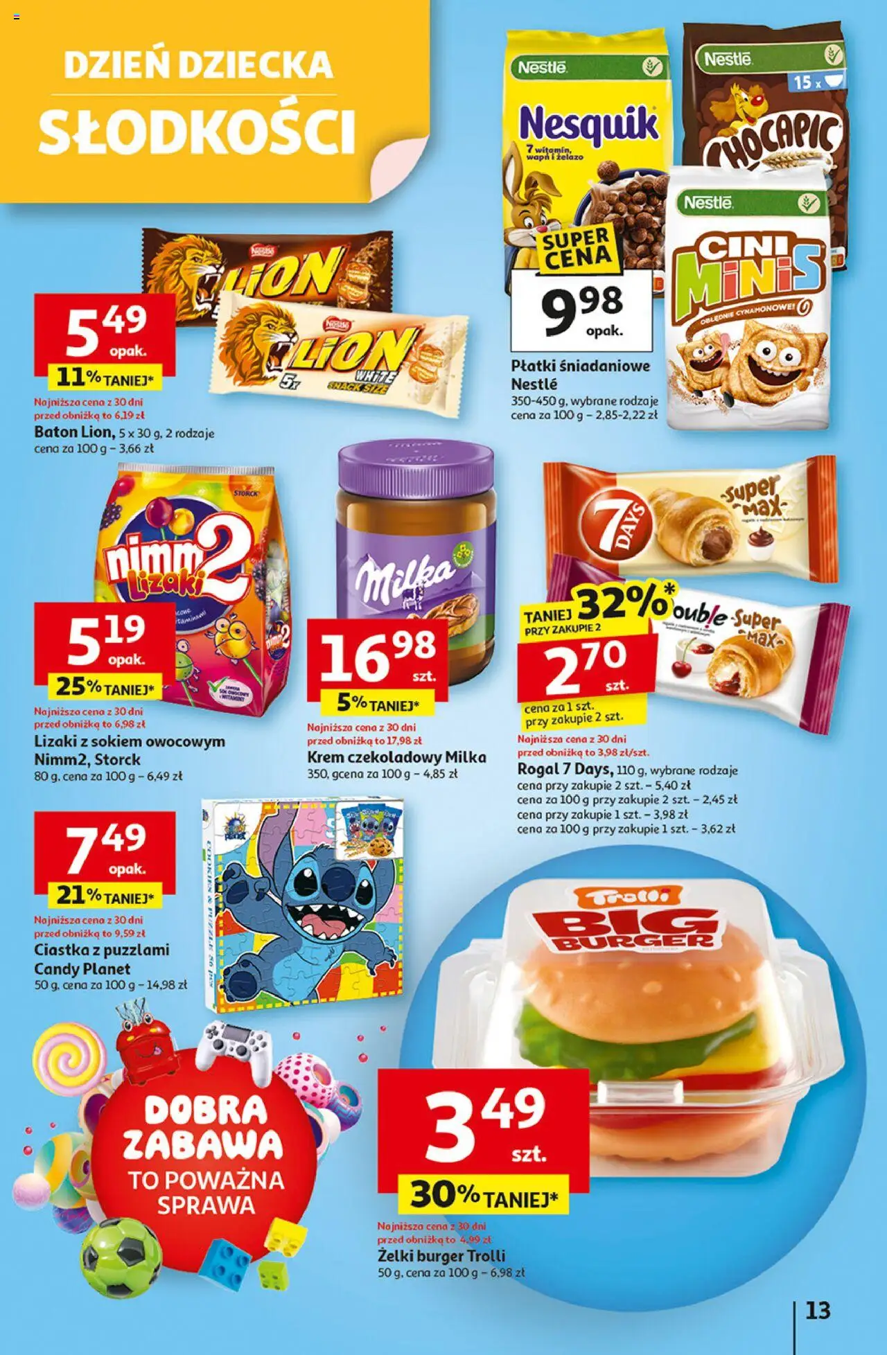 Auchan Dobra Zabawa to Poważna Sprawa Hipermarket Gazetka ważna od 29.05.2025 do 04.06.2025 strona 13