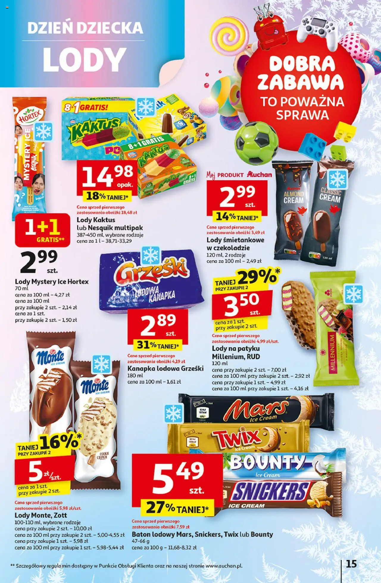 Auchan Dobra Zabawa to Poważna Sprawa Hipermarket Gazetka ważna od 29.05.2025 do 04.06.2025 strona 15