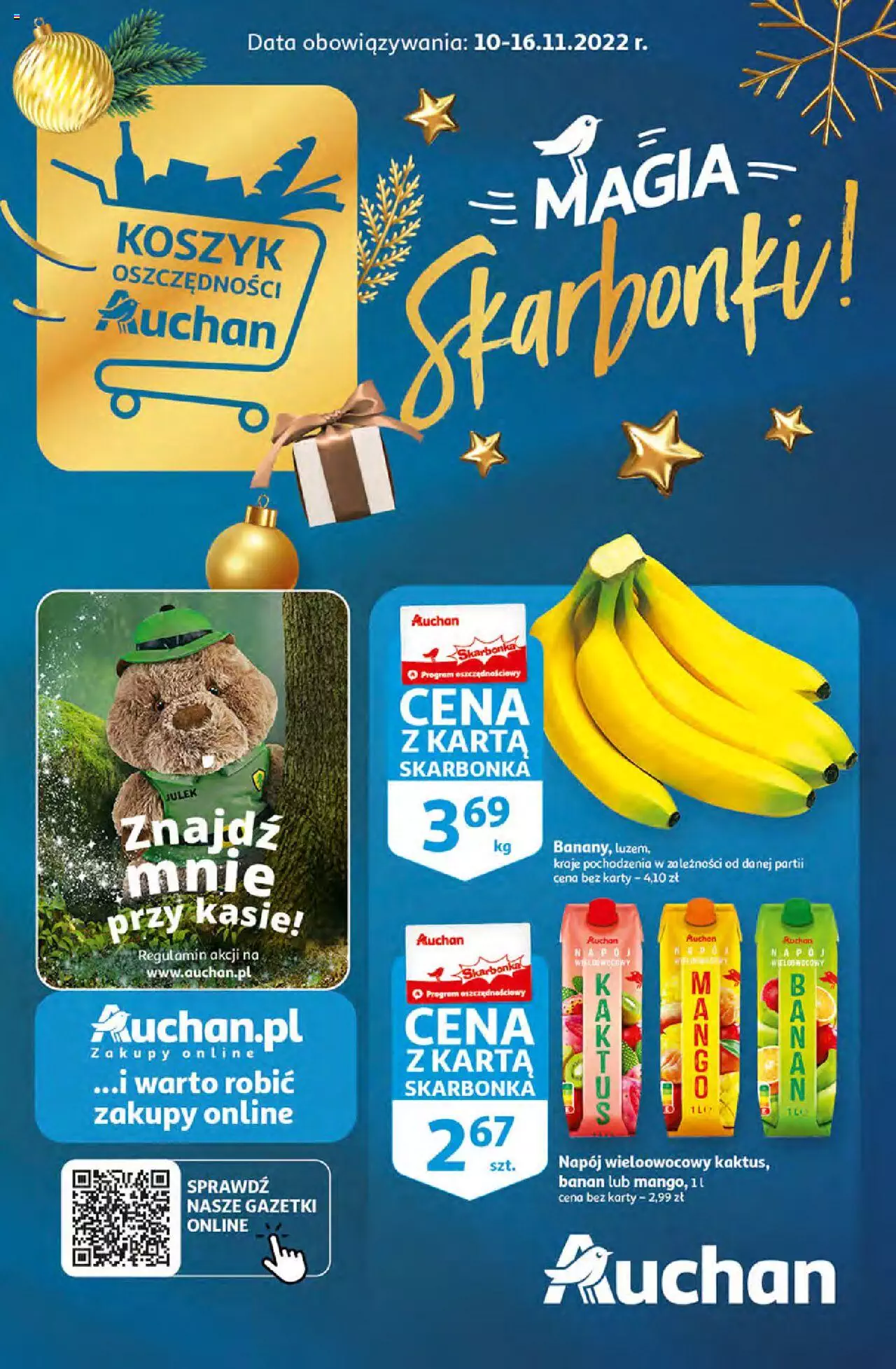 Auchan Gazetka Koszyk Oszczędności Auchan Hipermarkety ważna od 10.11.2022 do 16.11.2022 strona 1