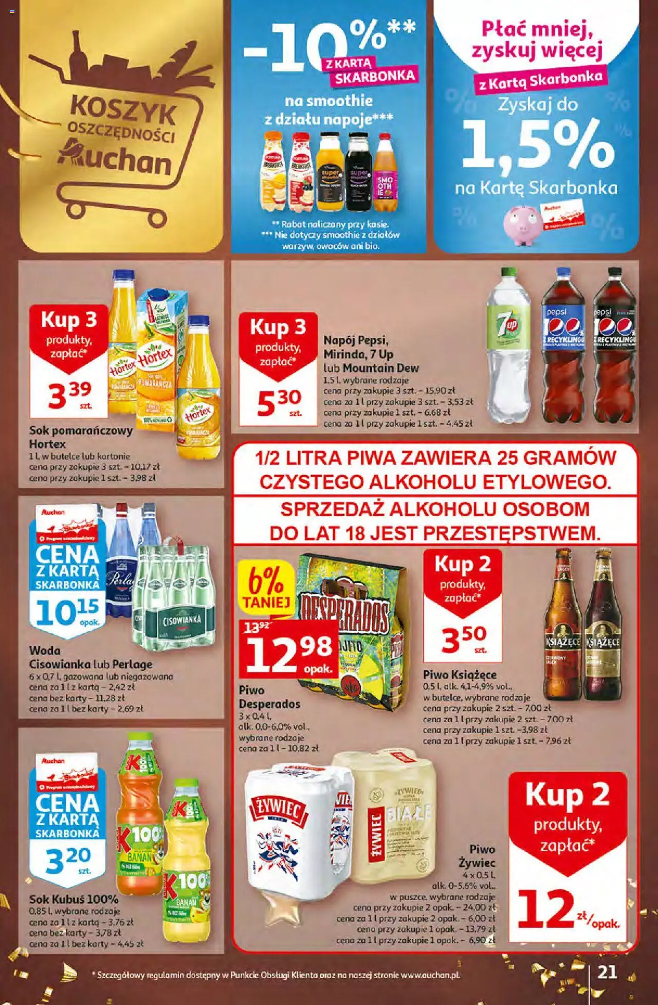 Auchan Gazetka Koszyk Oszczędności Auchan Hipermarkety ważna od 10.11.2022 do 16.11.2022 strona 21