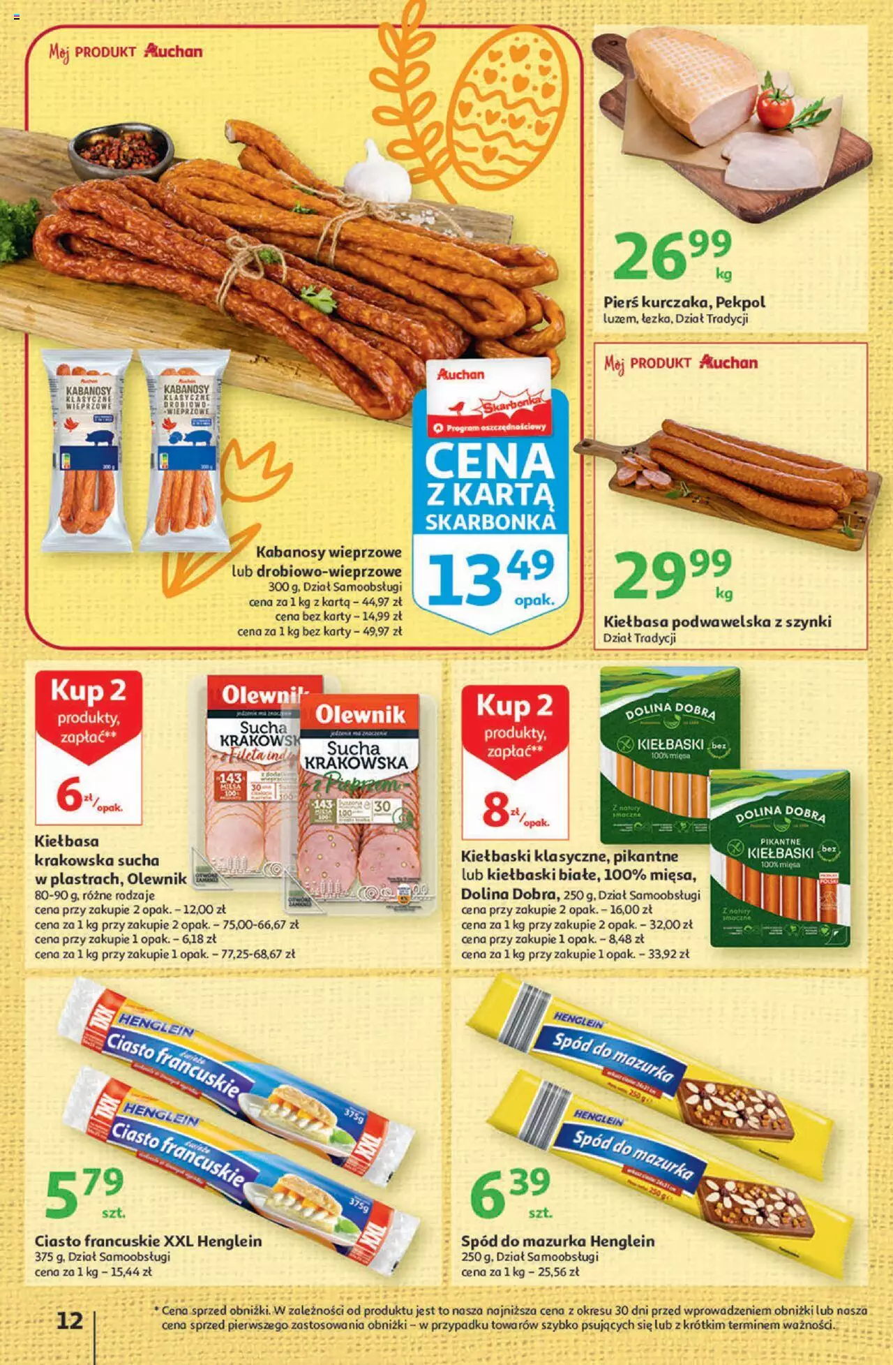 Auchan Gazetka Koszyk Oszczędności Hipermarket ważna  od 23.03.2023 do 29.03.2023 strona 12