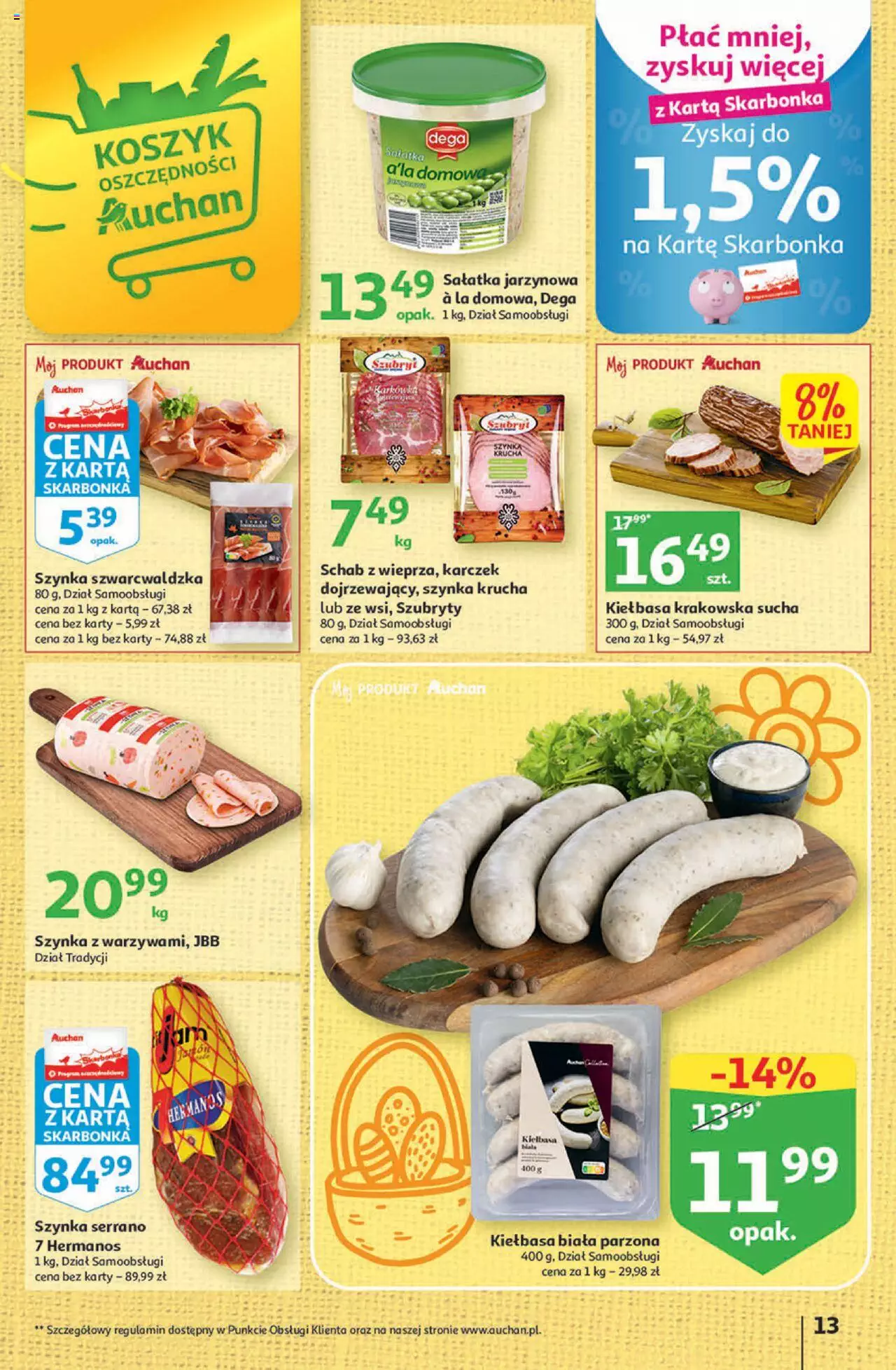 Auchan Gazetka Koszyk Oszczędności Hipermarket ważna  od 23.03.2023 do 29.03.2023 strona 13