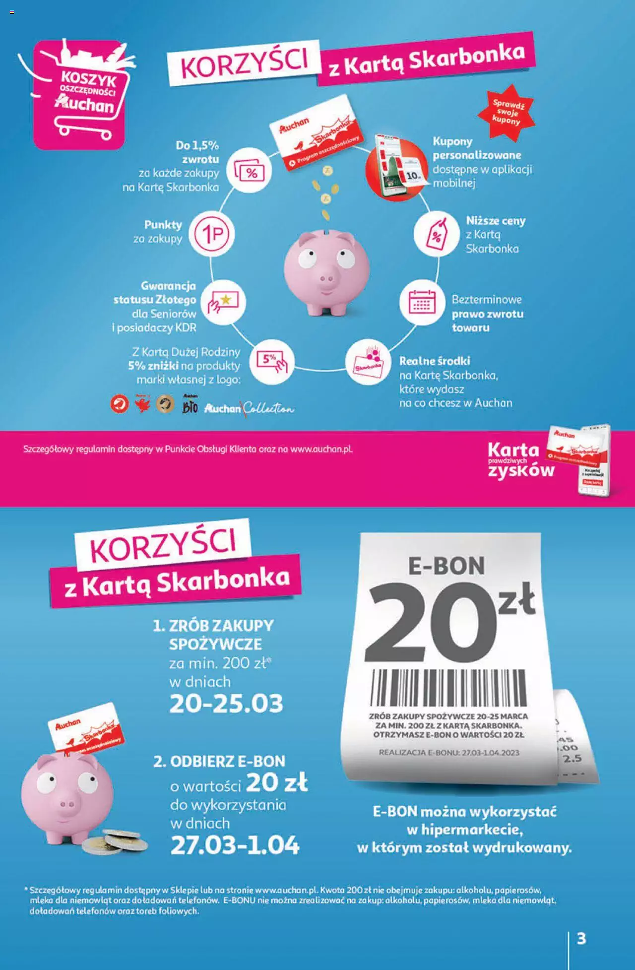 Auchan Gazetka Koszyk Oszczędności Hipermarket ważna  od 23.03.2023 do 29.03.2023 strona 3