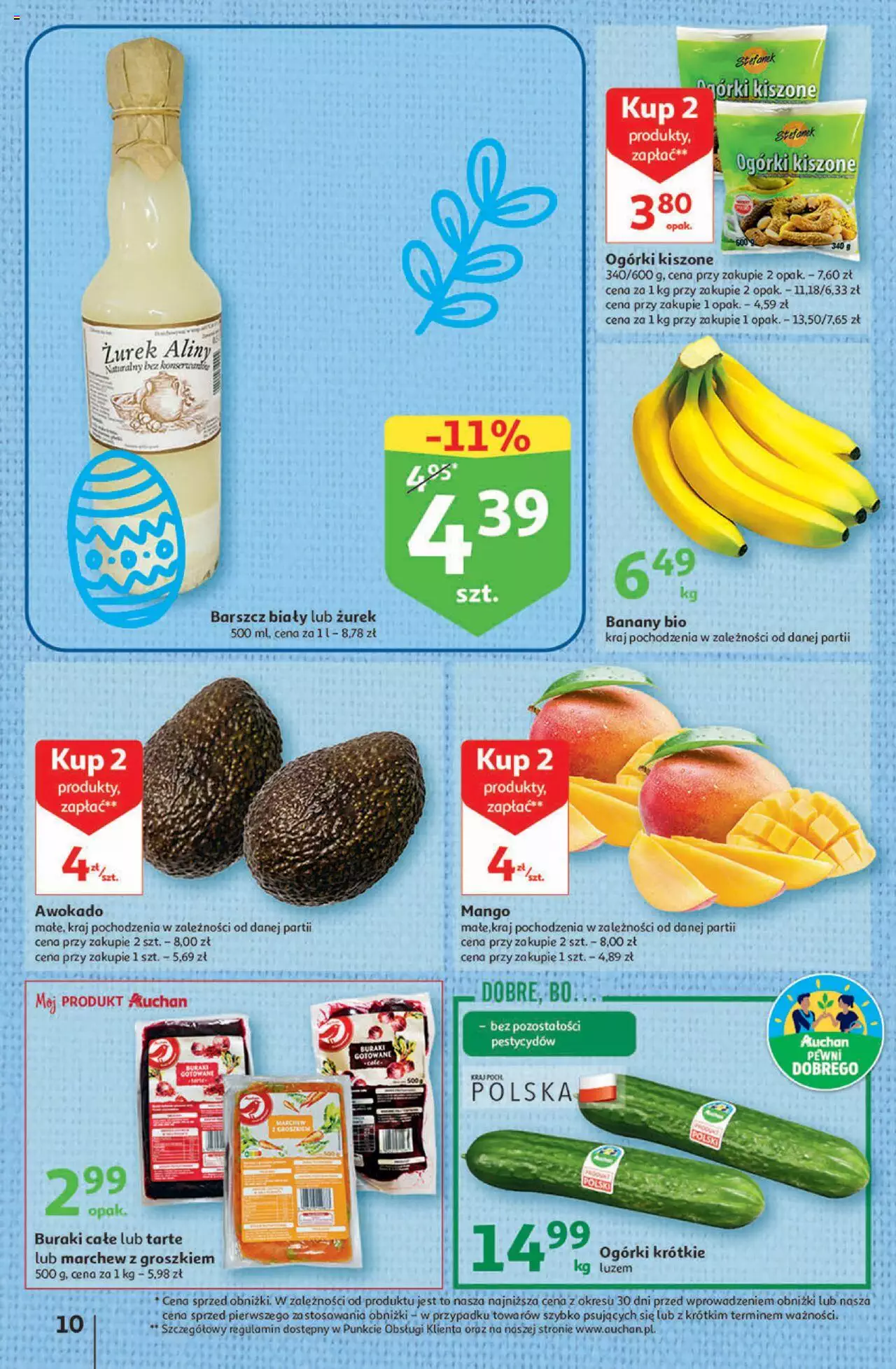 Auchan Gazetka Koszyk Oszczędności Hipermarket ważna  od 23.03.2023 do 29.03.2023 strona 10