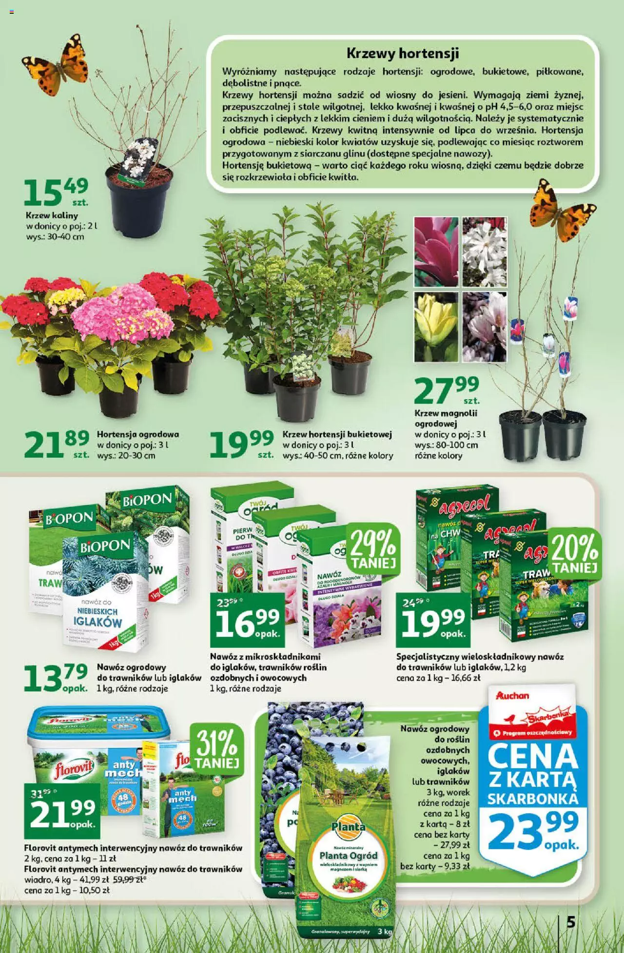 Auchan Gazetka Stwórz ogród pełen kolorów Hipermarket ważna  od  16.03.2023 do 22.03.2023 strona 5