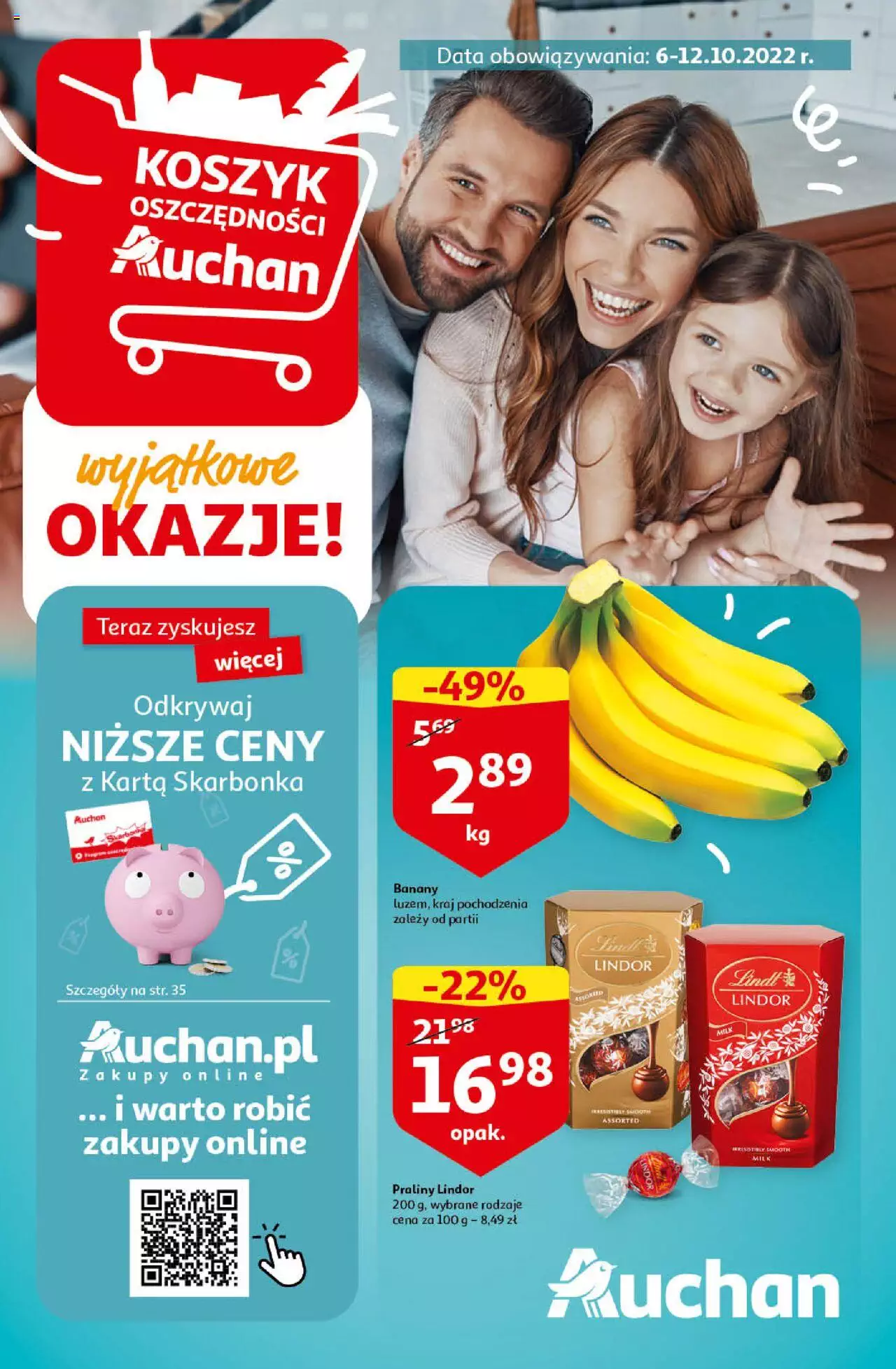 Auchan gazetka ważna Koszyk Oszczędności Auchan Hipermarkety od 06.10.2022 do 12.10.2022 strona 1