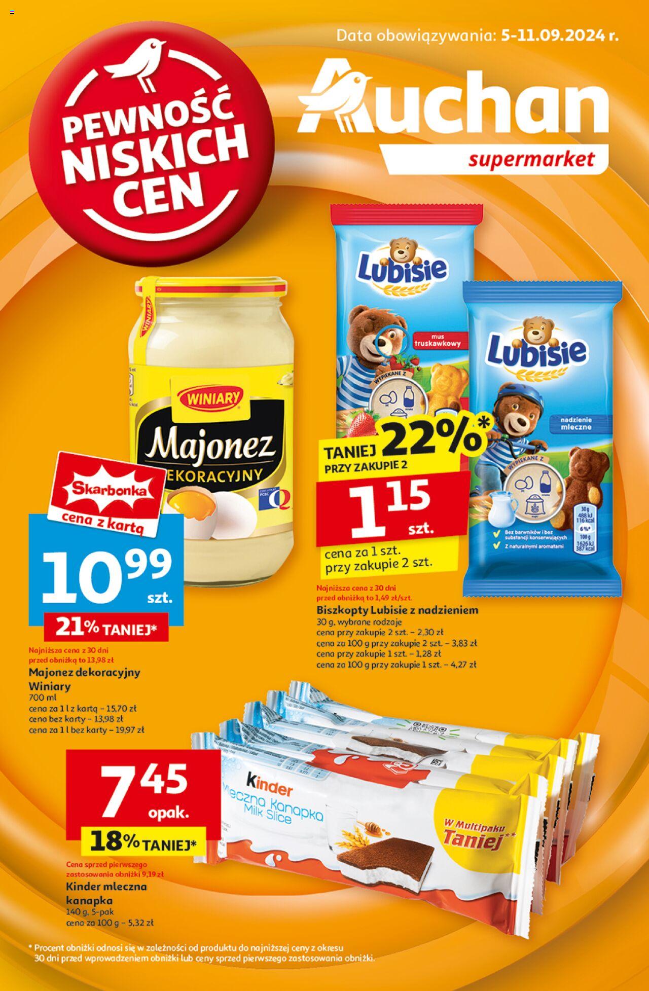 Auchan Gazetka ważna od 05.09.2024 do 11.09.2024 strona 1