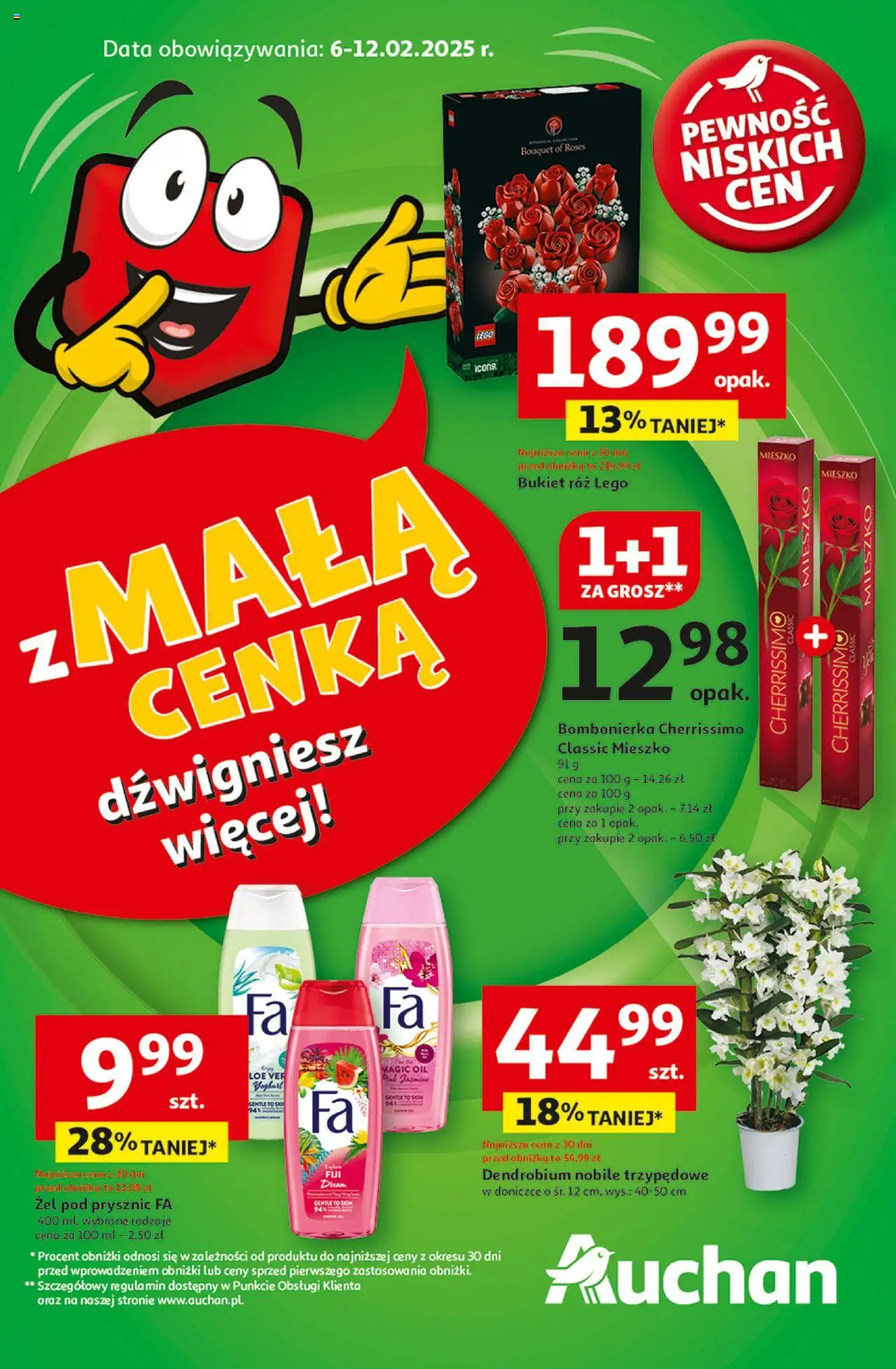 Auchan Z Małą Cenką Dźwigniesz Więcej Hipermarket Gazetka ważna od 06.02.2025 do 12.02.2025 strona 1