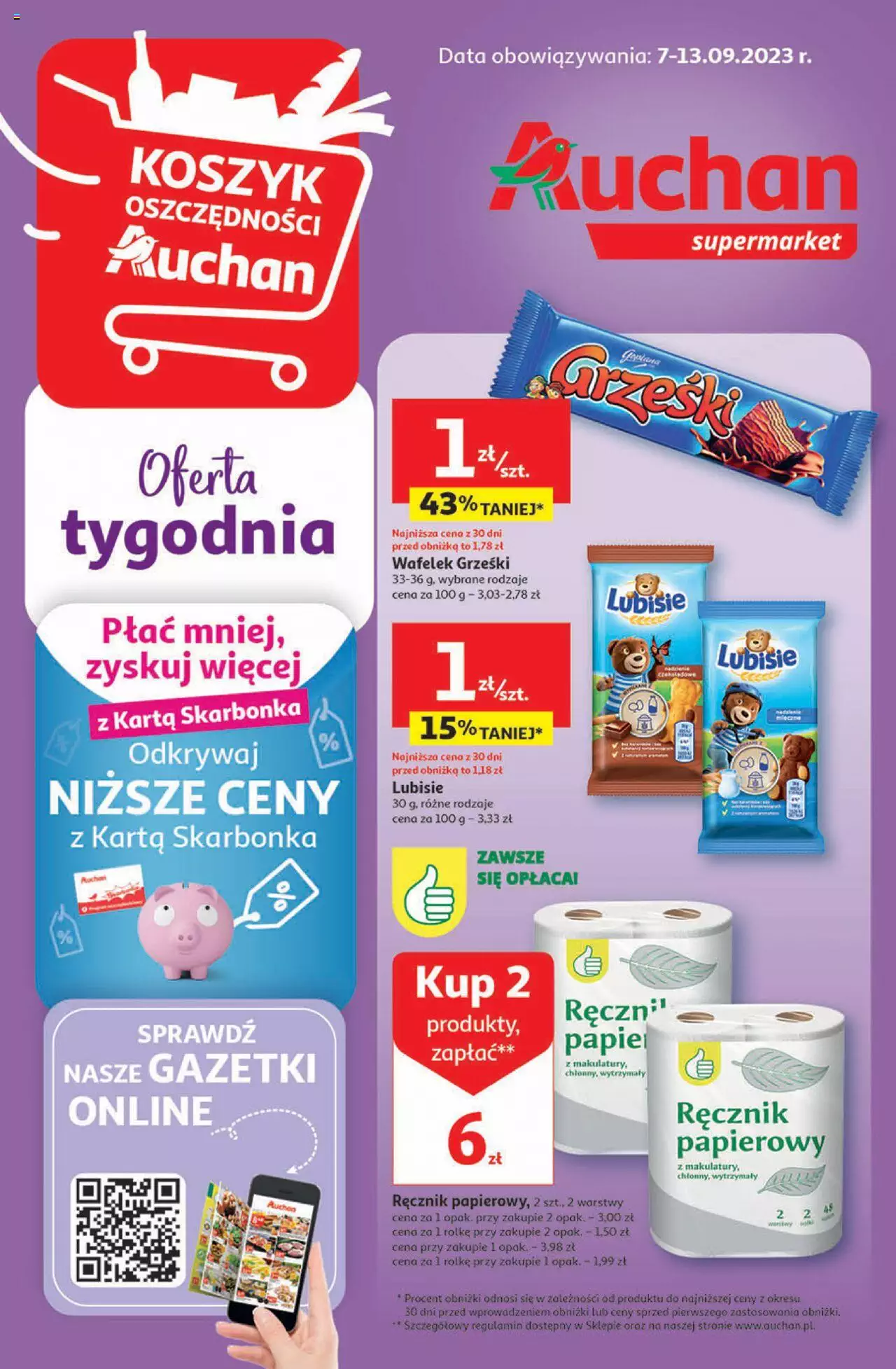 Auchan Gazetka ważna od 07.09.2023 do 13.09.2023 strona 1