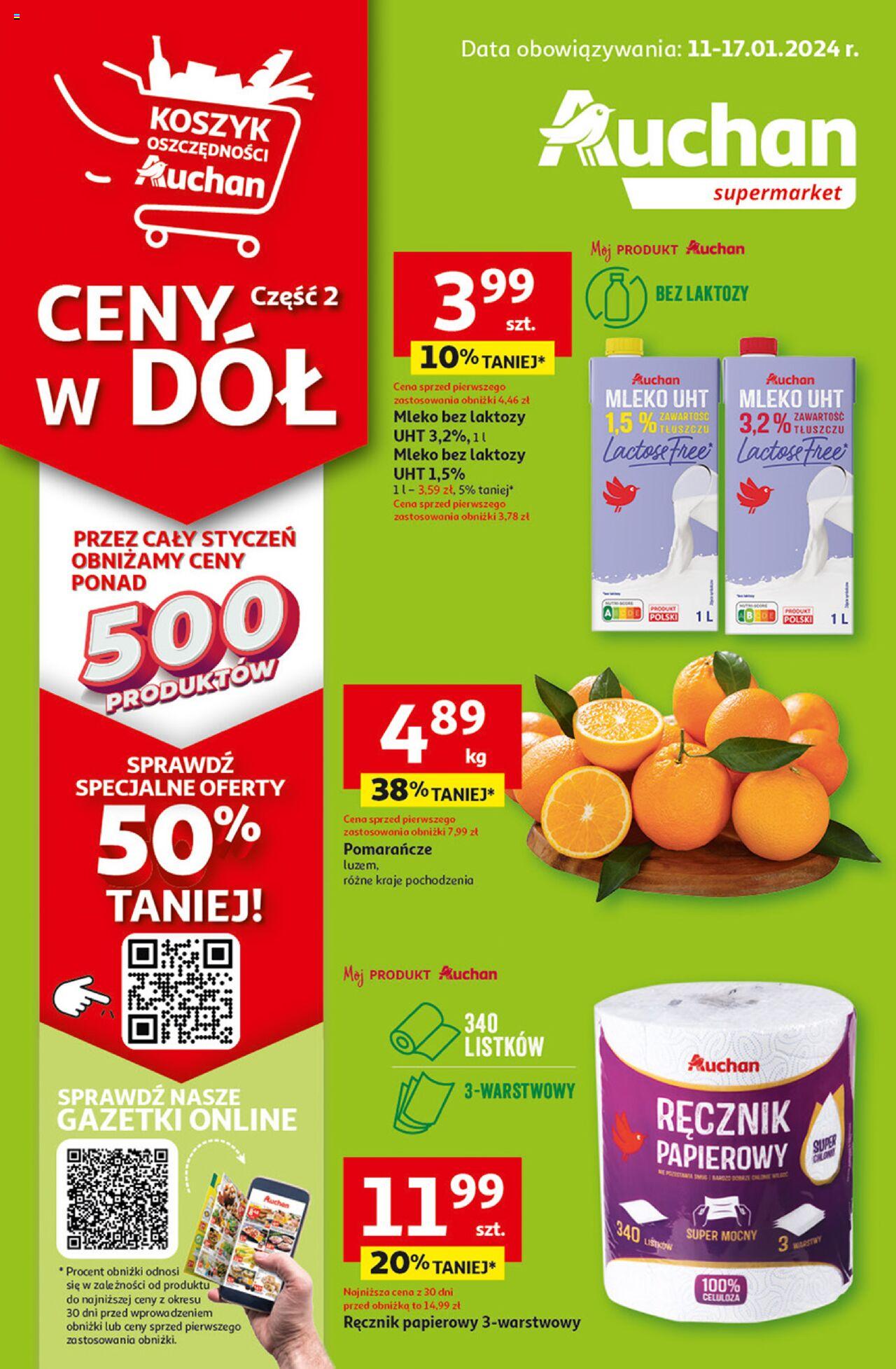Auchan Gazetka ważna od 11.01.2024 do 17.01.2024 strona 1