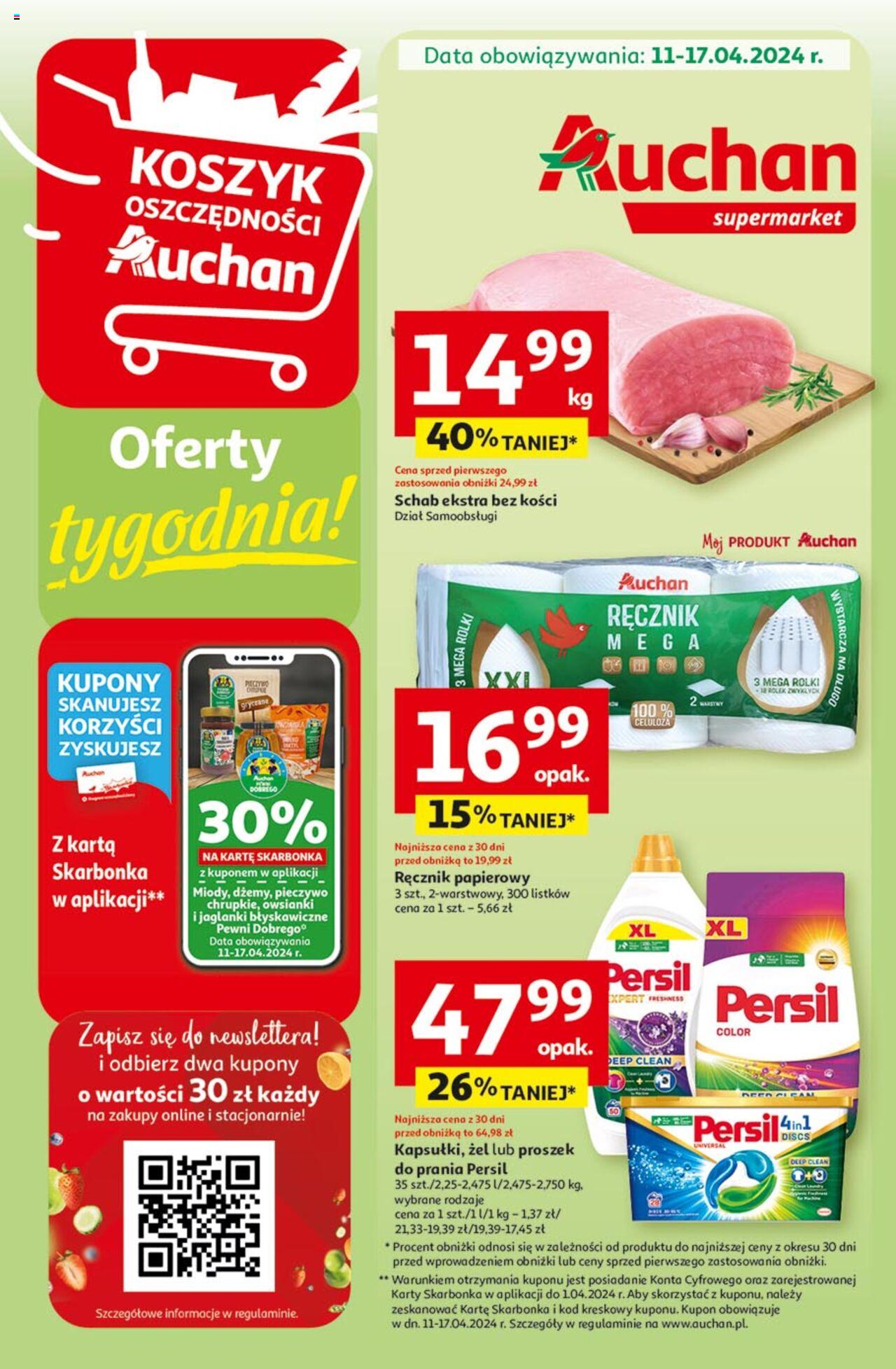 Auchan Gazetka ważna  od 11.04.2024 do 17.04.2024 strona 1
