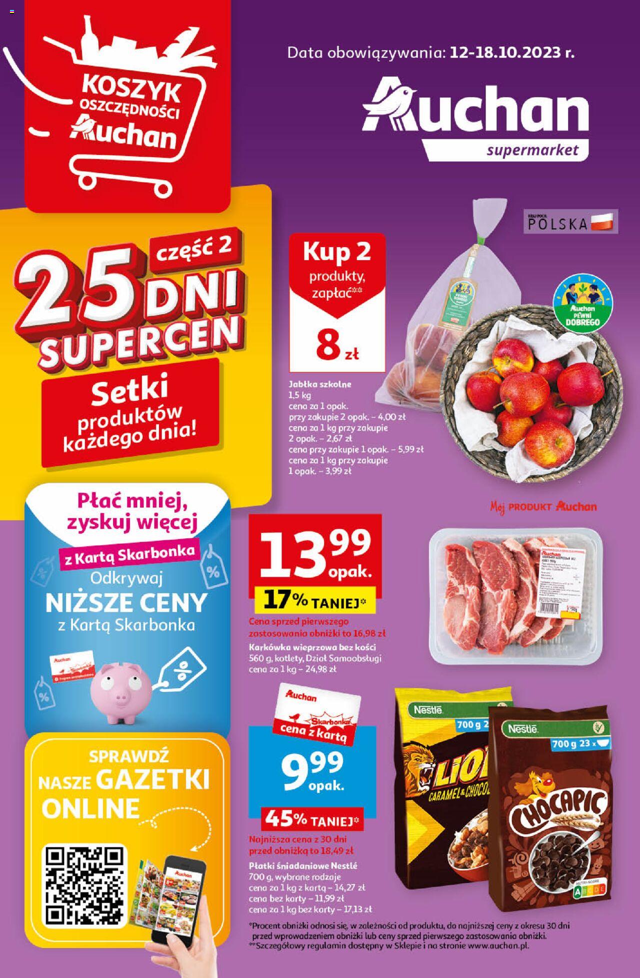 Auchan Gazetka ważna od  12.10.2023 do 18.10.2023 strona 1