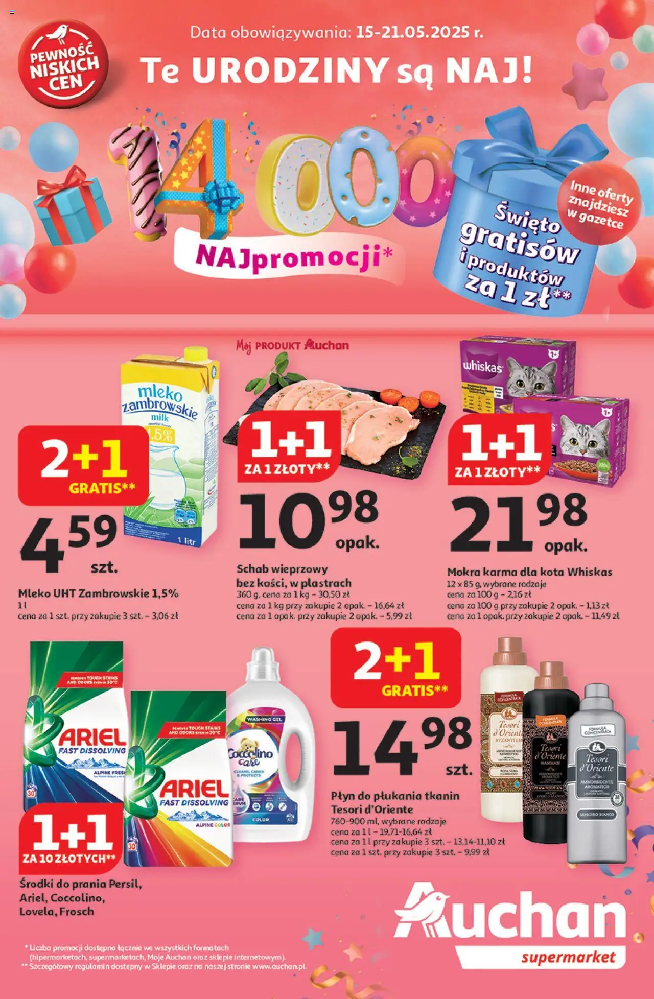 Auchan Gazetka ważna od  15.05.2025 do 21.05.2025 strona 1