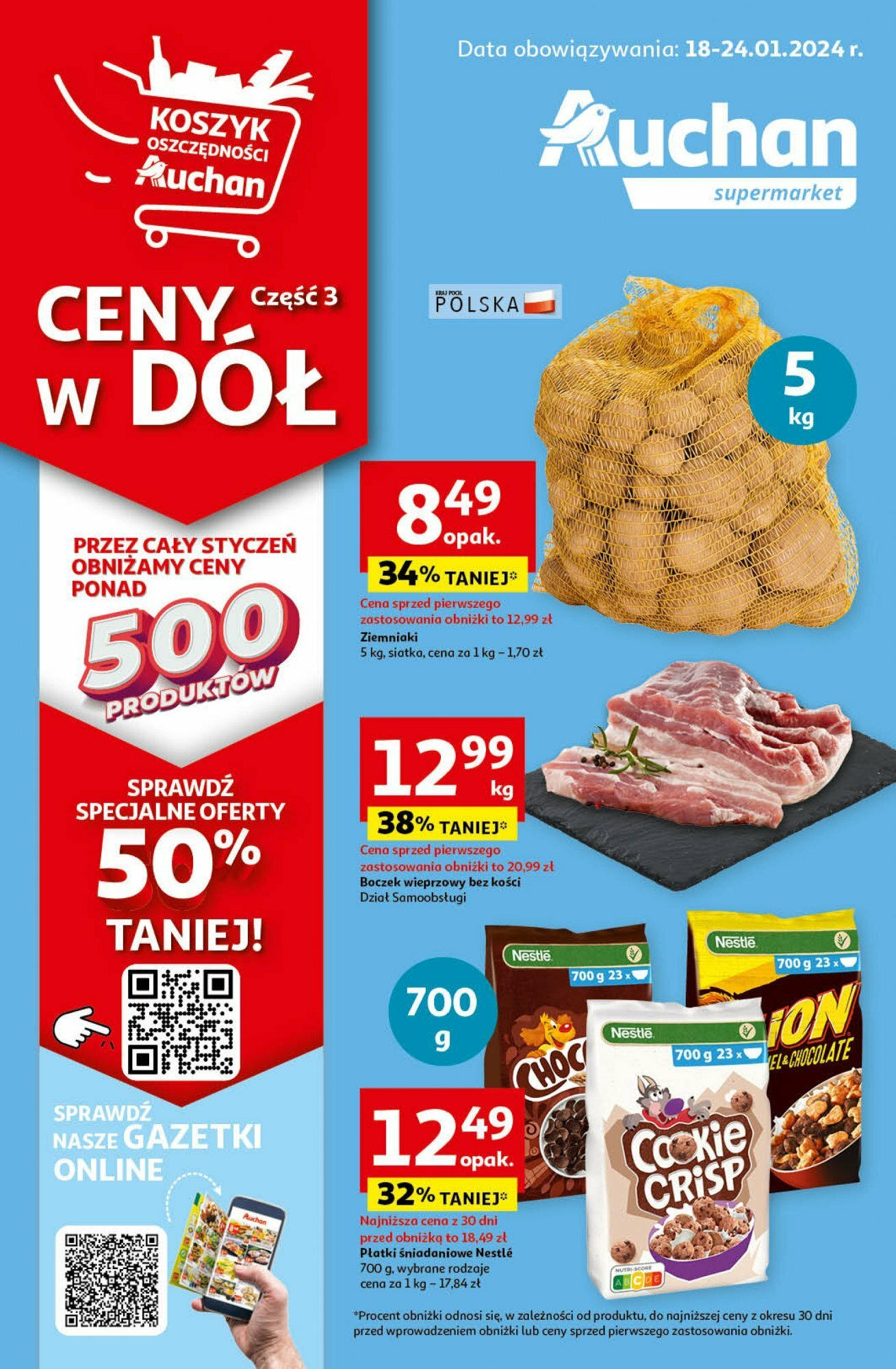 Auchan Gazetka ważna od 18.01.2024 do 24.01.2024 strona 1