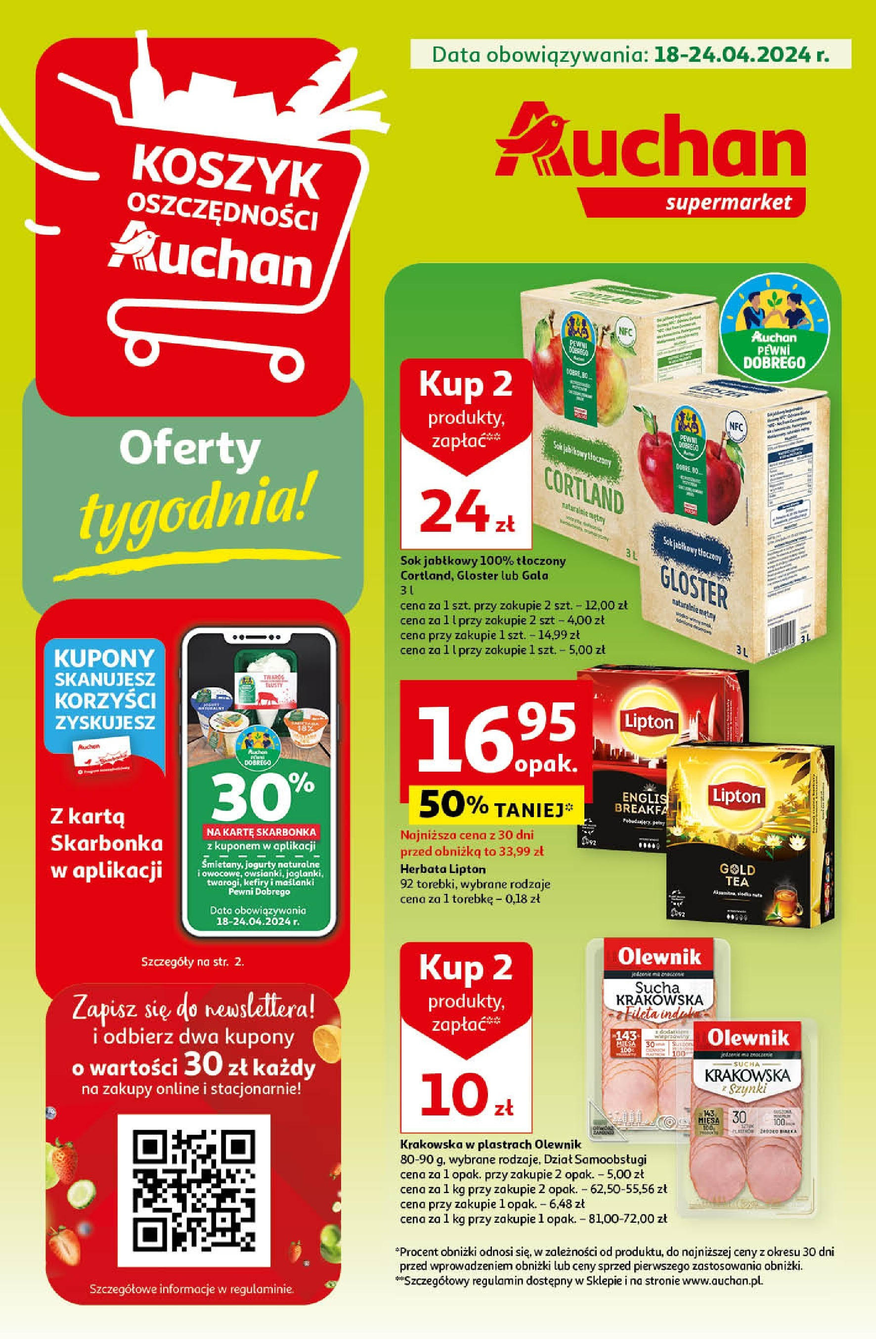 Auchan Gazetka ważna od 18.04.2024 do 24.04.2024 strona 1