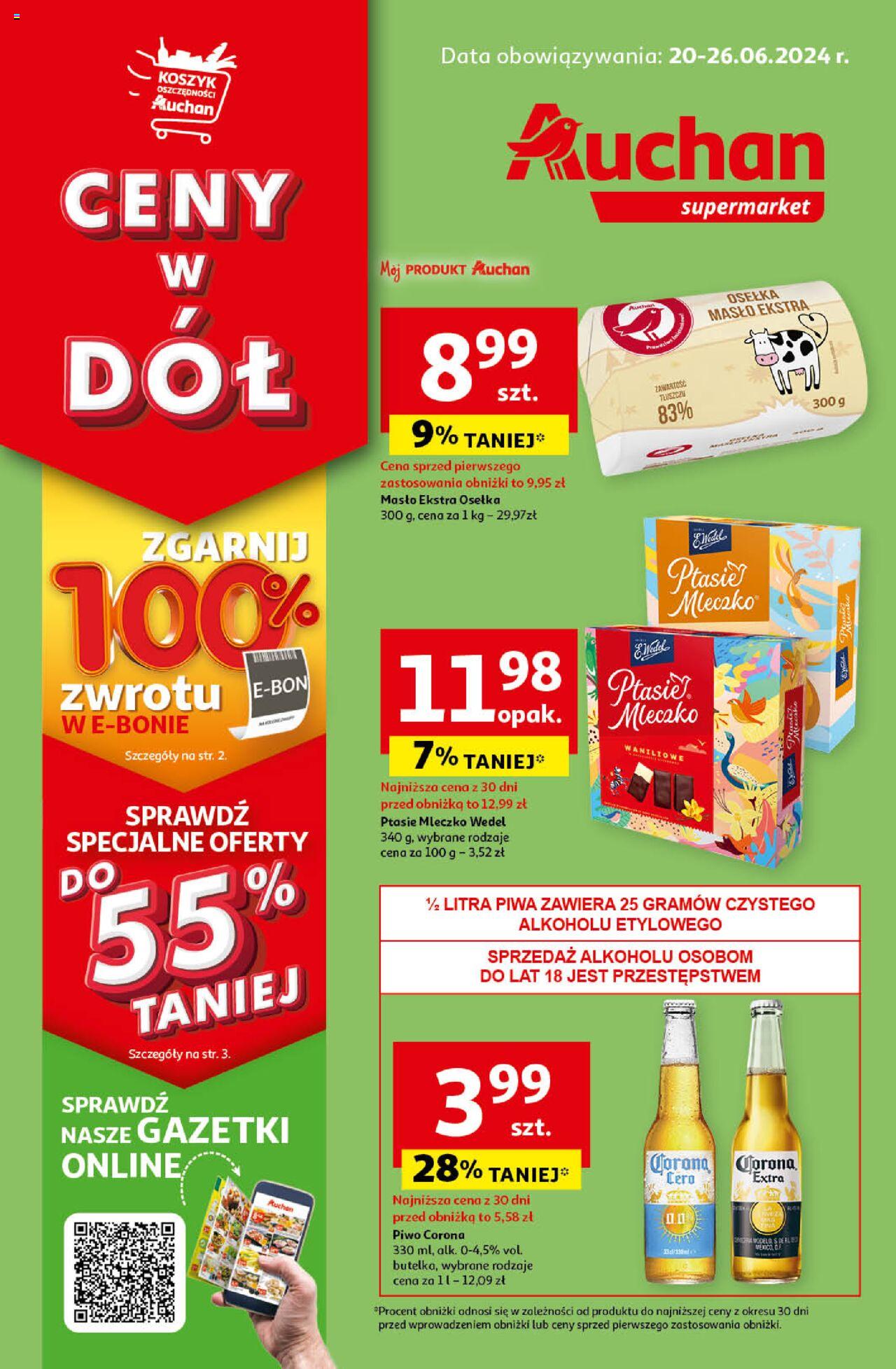 Auchan Gazetka ważna  od 20.06.2024 do 26.06.2024 strona 1