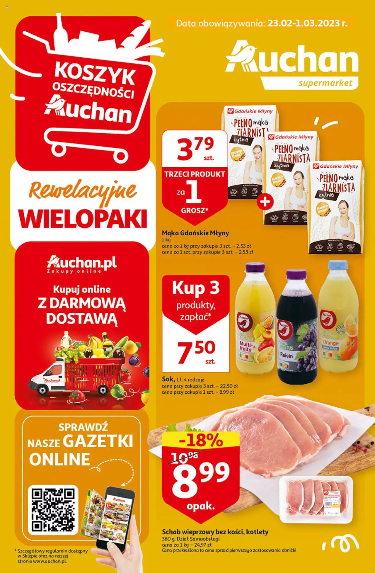 Auchan Gazetka ważna od 23.02.2023 do 01.03.2023 strona 1