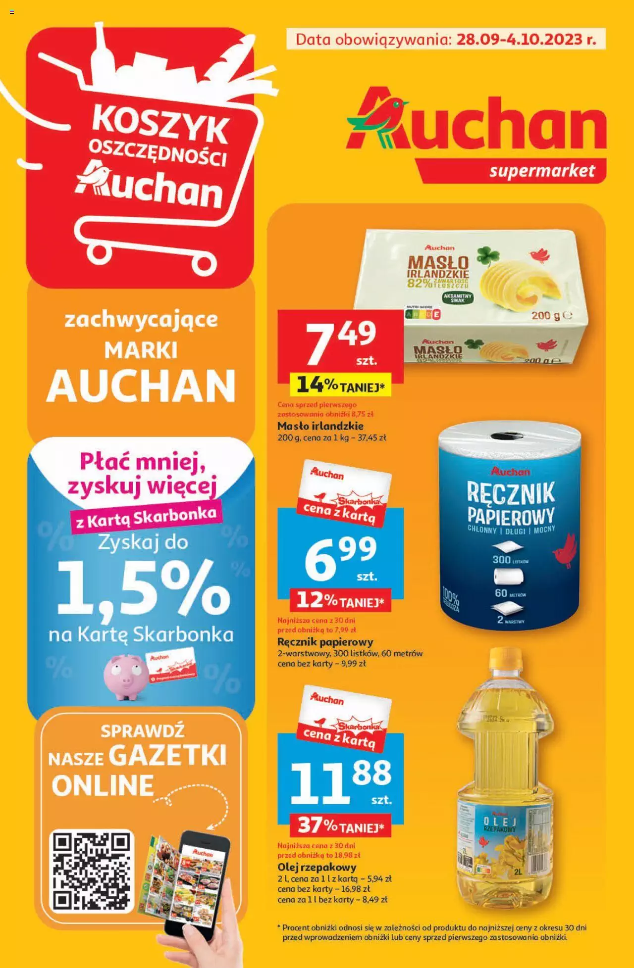 Auchan Gazetka ważna od 28.09.2023 do 04.10.2023 strona 1