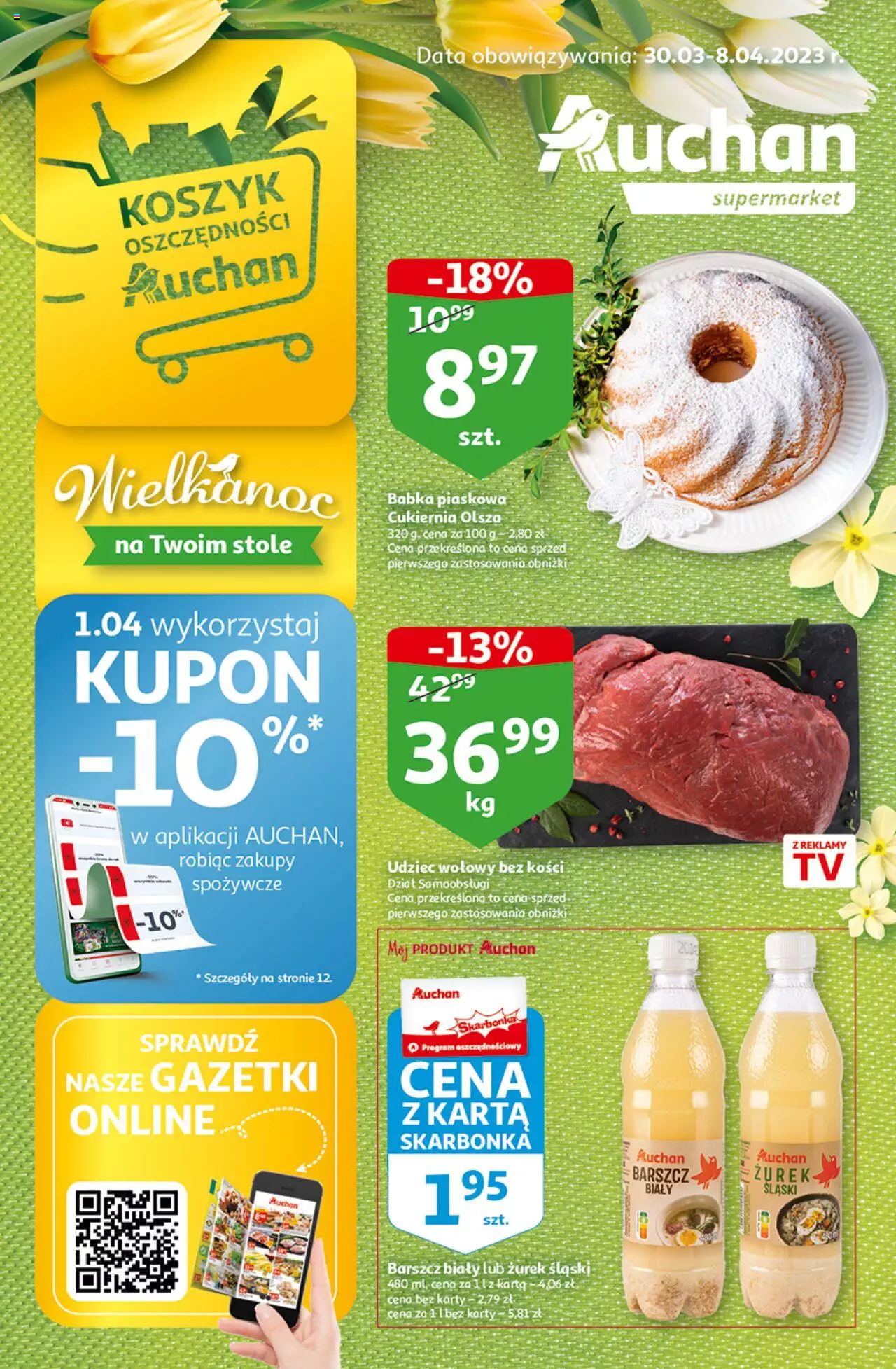 Auchan Gazetka ważna  od 30.03.2023 do 08.04.2023 strona 1
