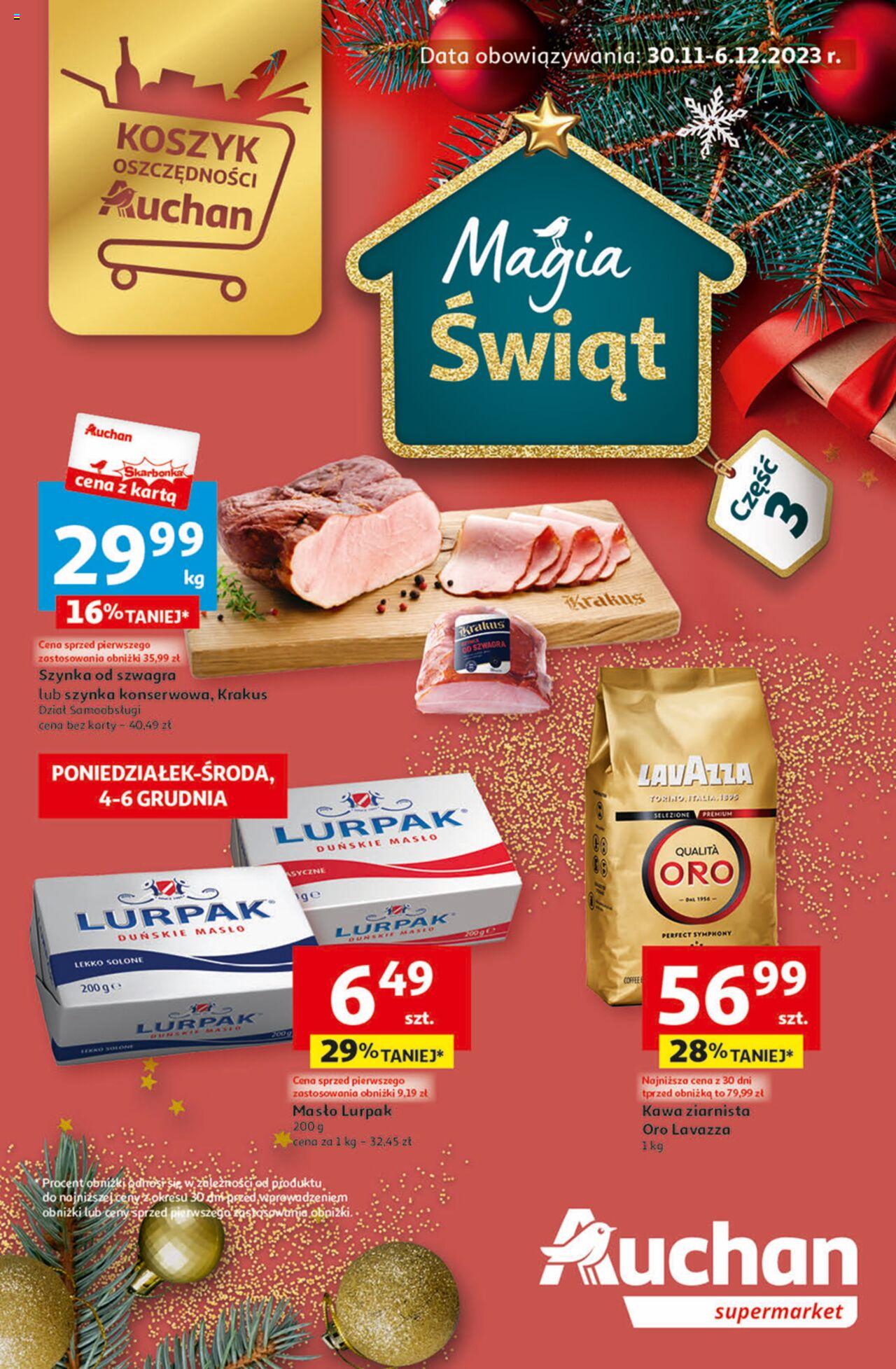 Auchan Gazetka ważna od 30.11.2023 do 06.12.2023 strona 1