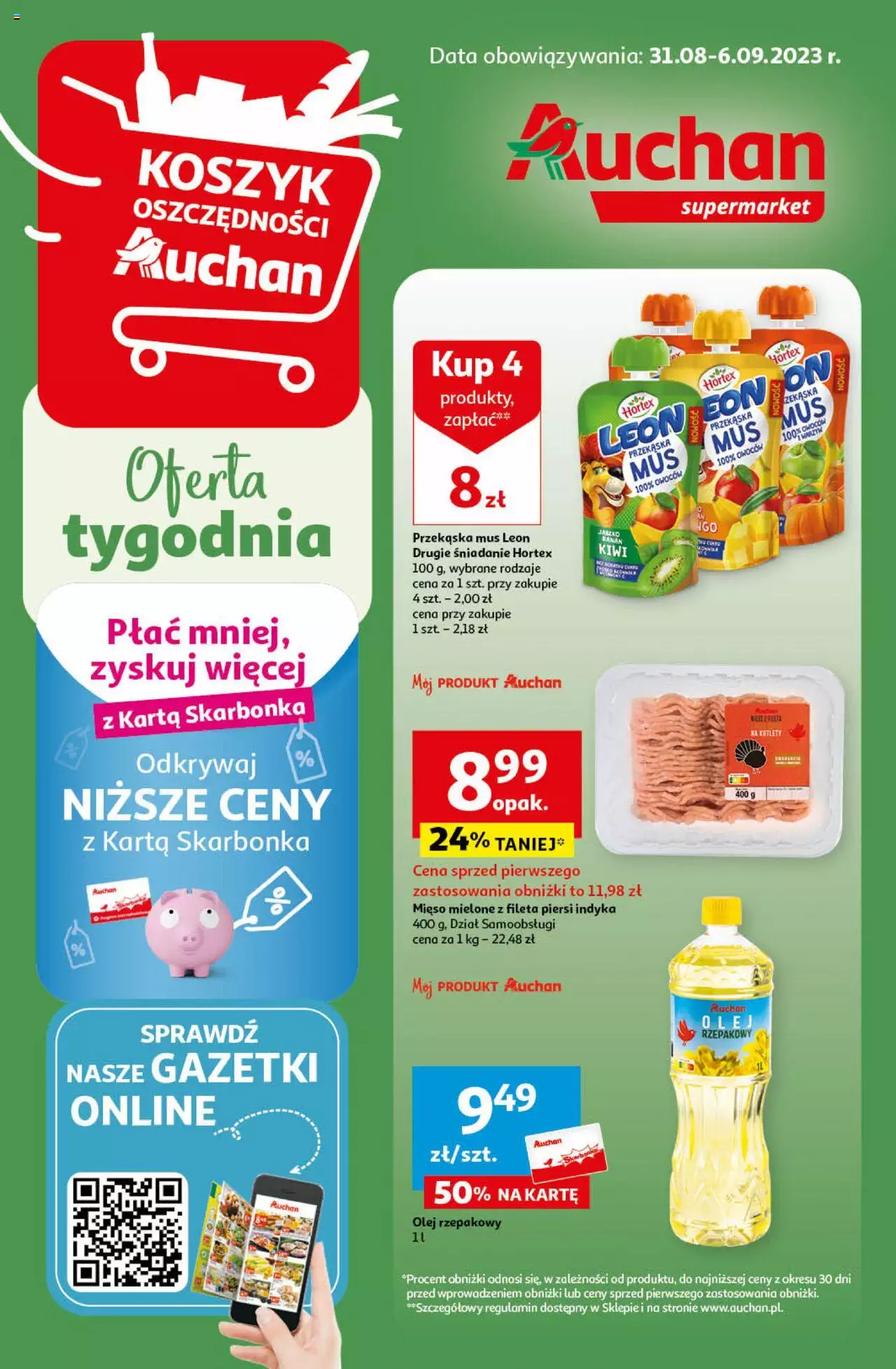Auchan Gazetka ważna od 31.08.2023 do 06.09.2023 strona 1