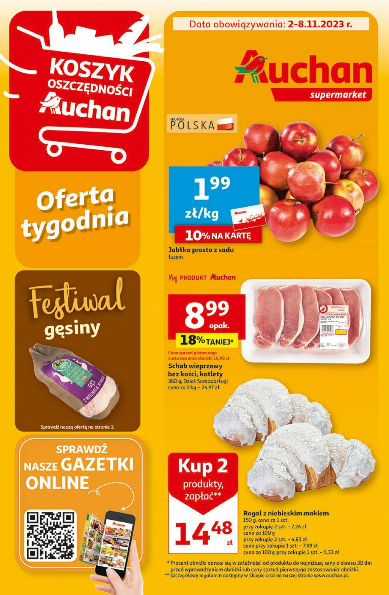 Auchan Hipermarkety Gazetka ważna od 02.11.2023 do 08.11.2023 strona 1
