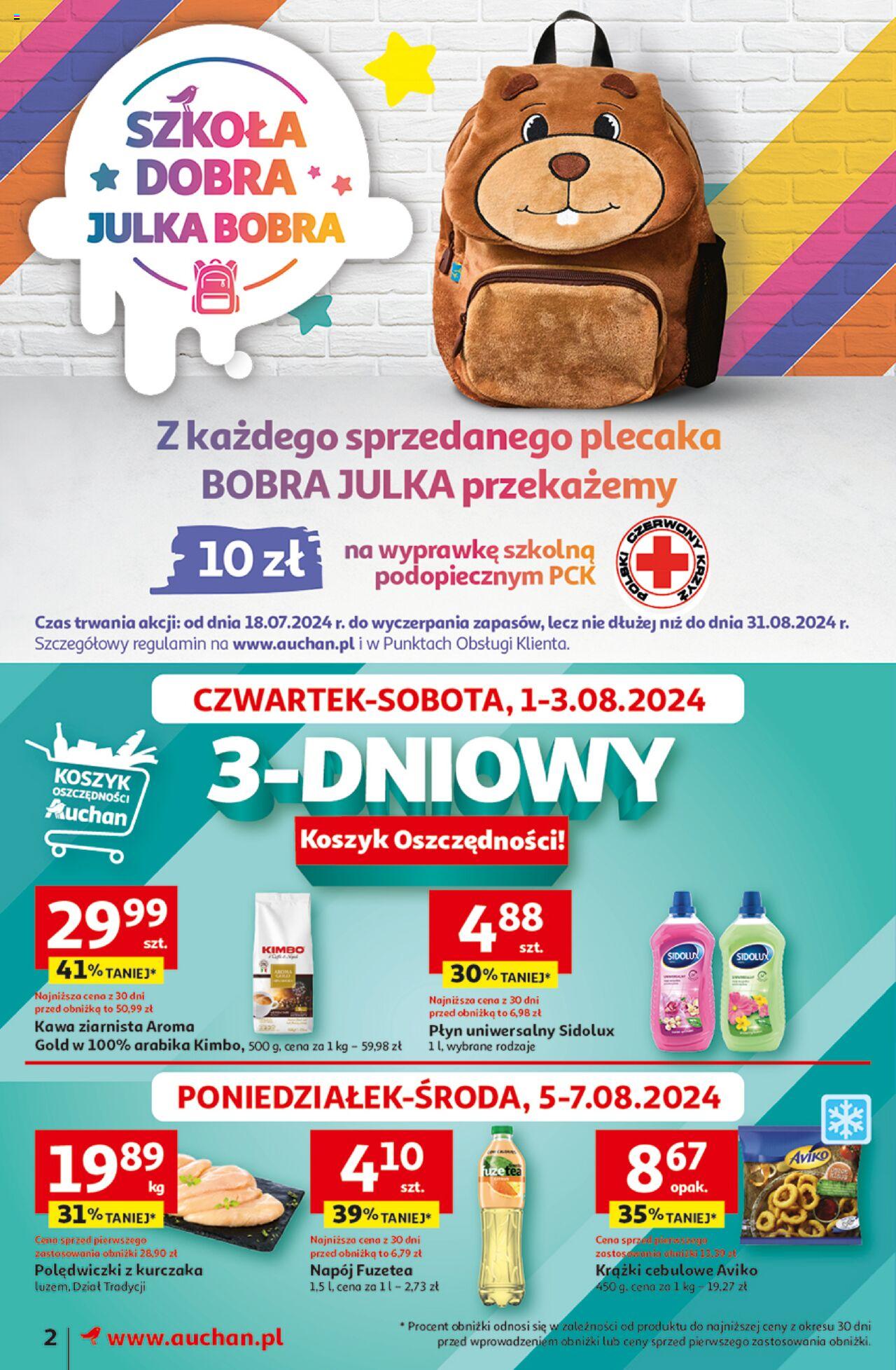 Auchan Jeszcze Lepsze Ceny Gazetka ważna od 01.08.2024 do 07.08.2024 strona 2