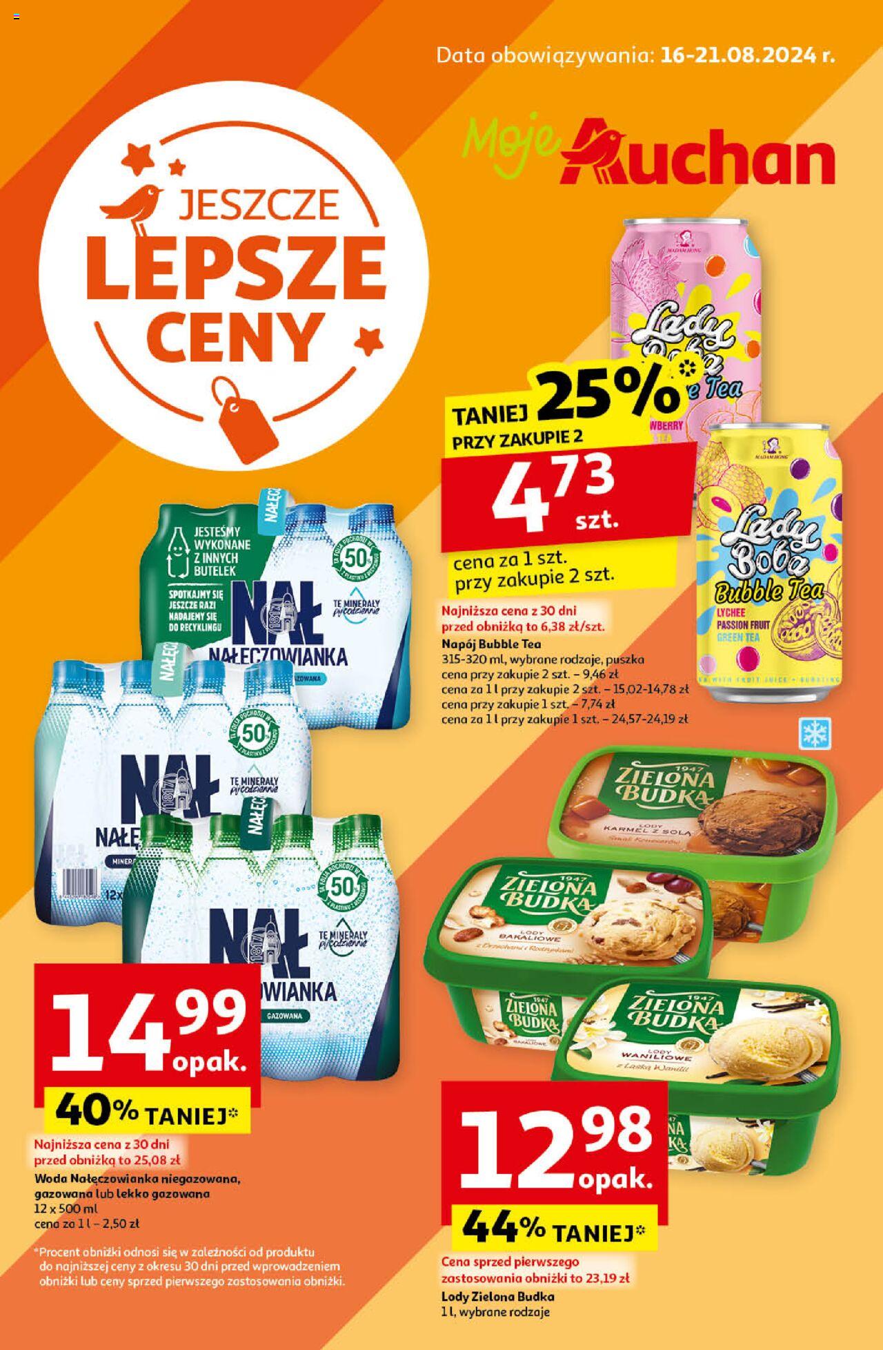 Auchan Jeszcze Lepsze Ceny Gazetka ważna od 16.08.2024 d 21.08.2024 strona 1