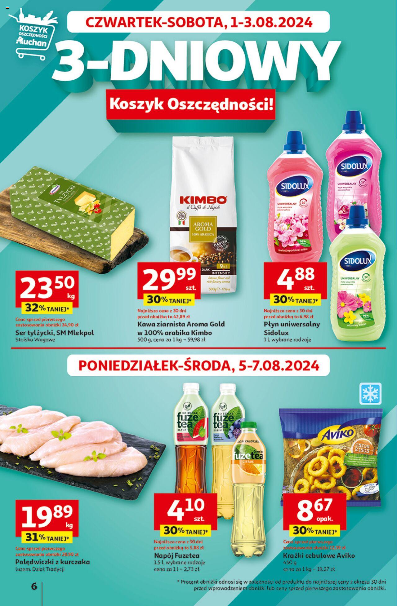 Auchan Jeszcze Lepsze Ceny Hipermarket Gazetka ważna od 01.08.2024 do 07.08.2024 strona 6
