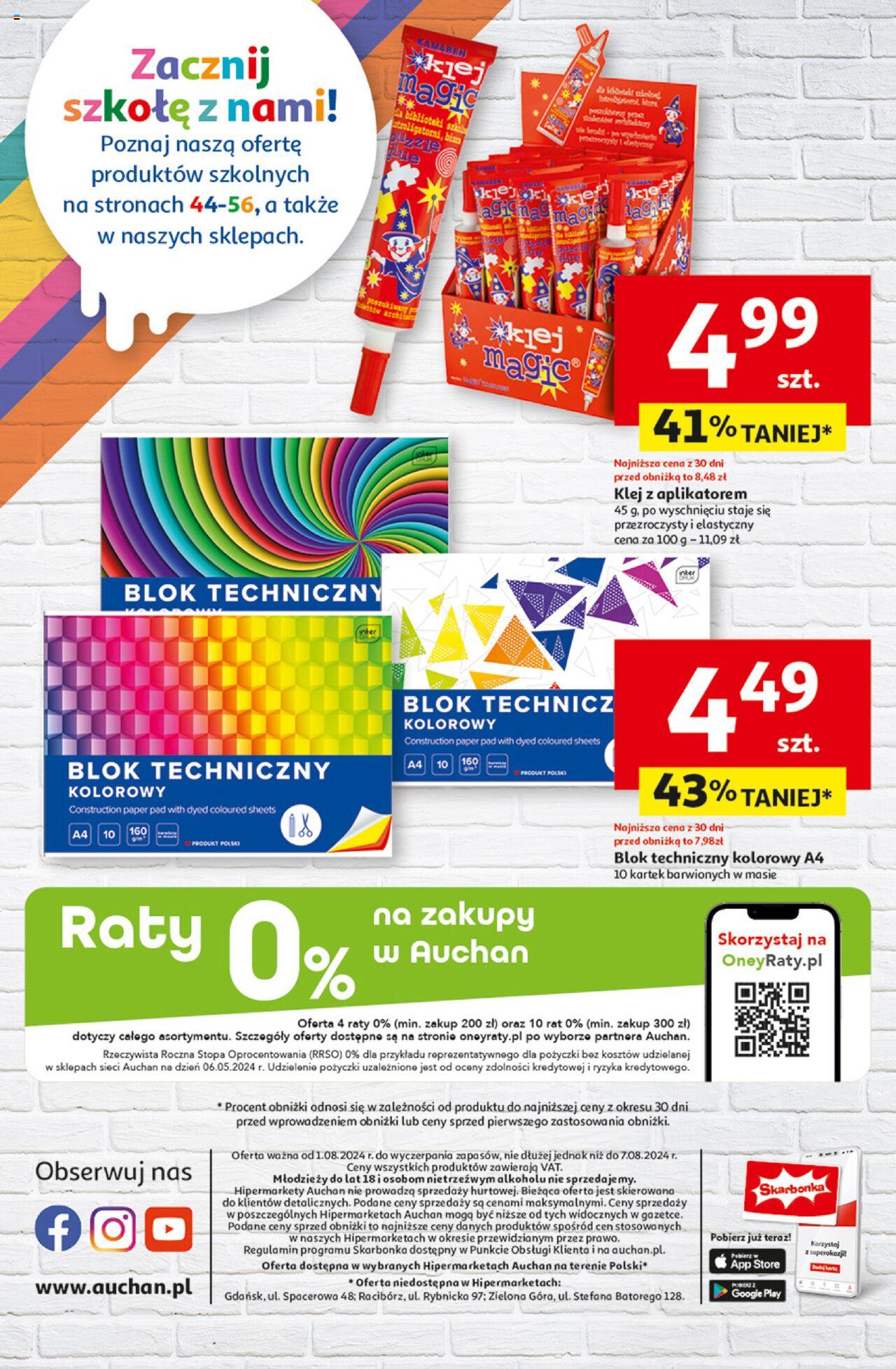 Auchan Jeszcze Lepsze Ceny Hipermarket Gazetka ważna od 01.08.2024 do 07.08.2024 strona 63