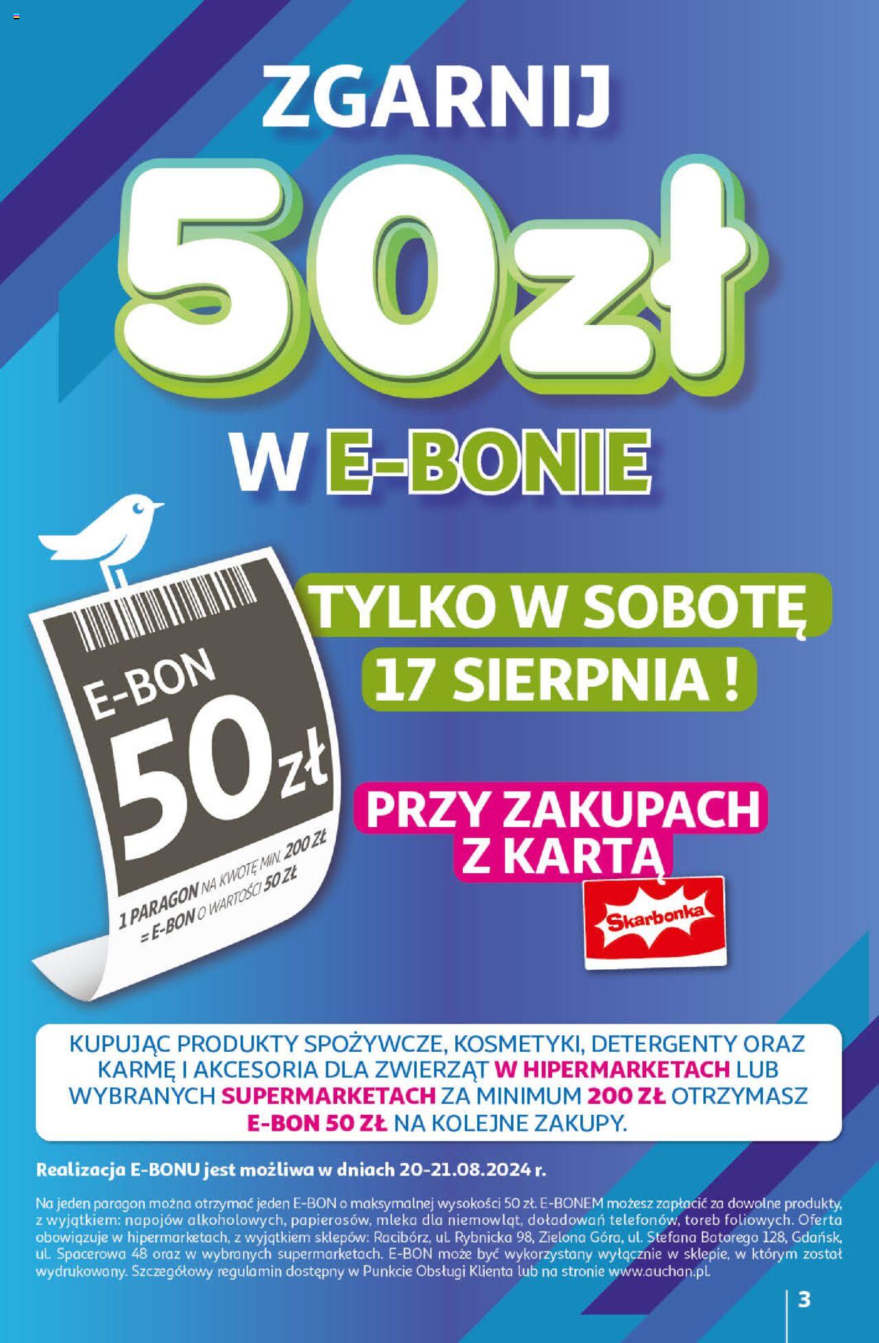 Auchan Jeszcze Lepsze Ceny Hipermarket Gazetka ważna  od 16.08.2024 do 21.08.2024 strona 3