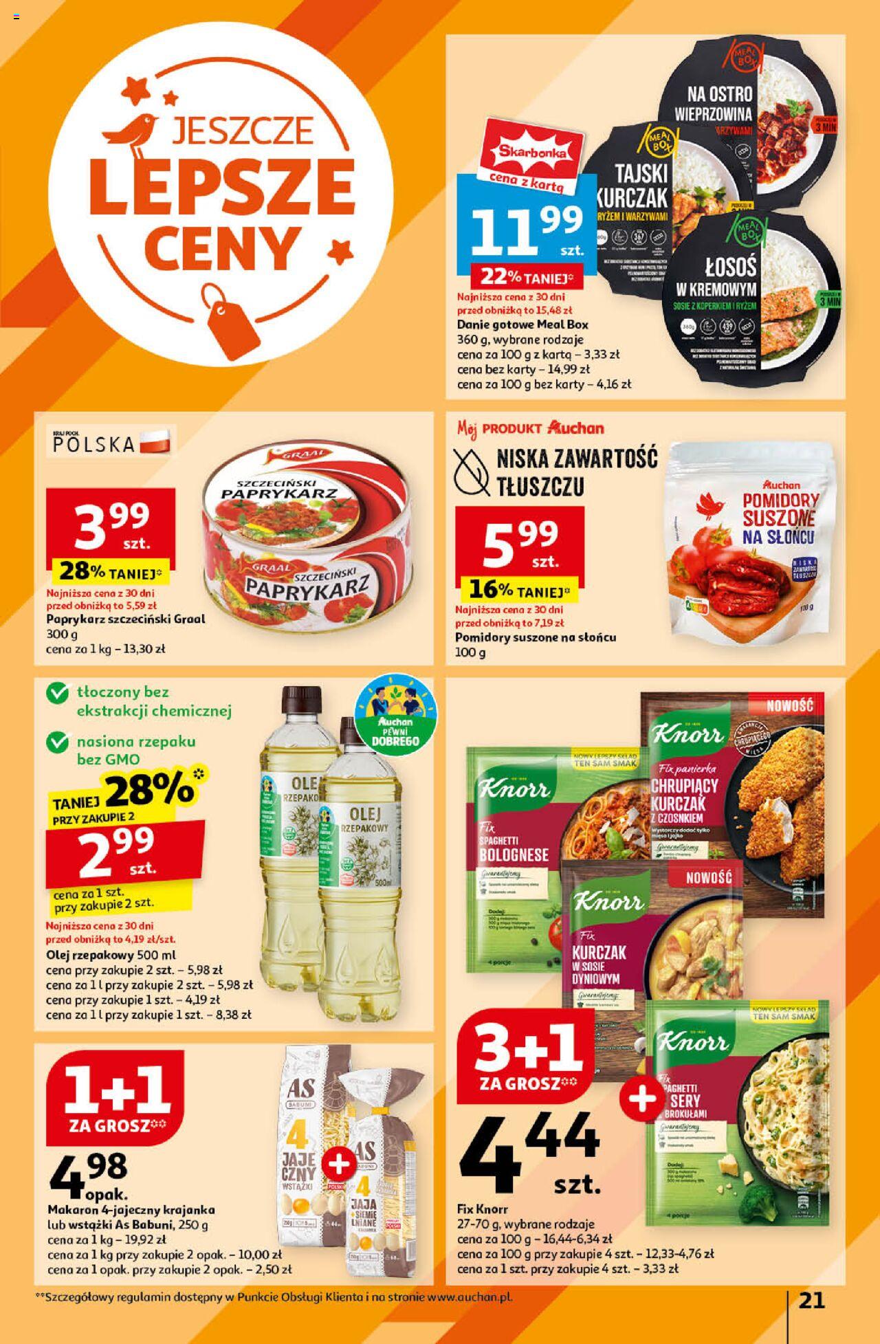 Auchan Jeszcze Lepsze Ceny Hipermarket Gazetka ważna  od 16.08.2024 do 21.08.2024 strona 23