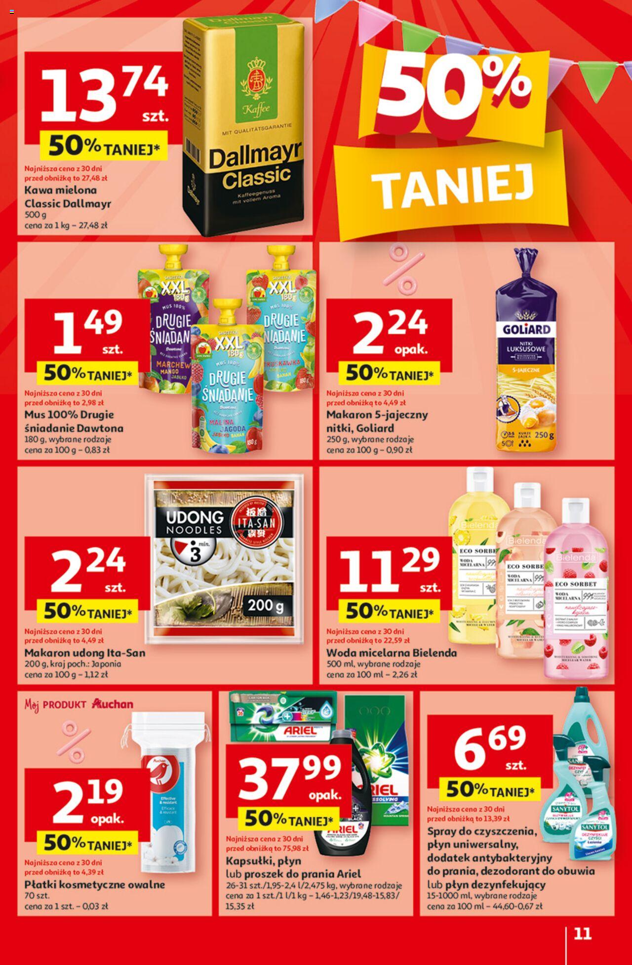 Auchan Jeszcze taniej na urodziny Hipermarket Gazetka ważna od 09.05.2024 do 15.05.2024 strona 11