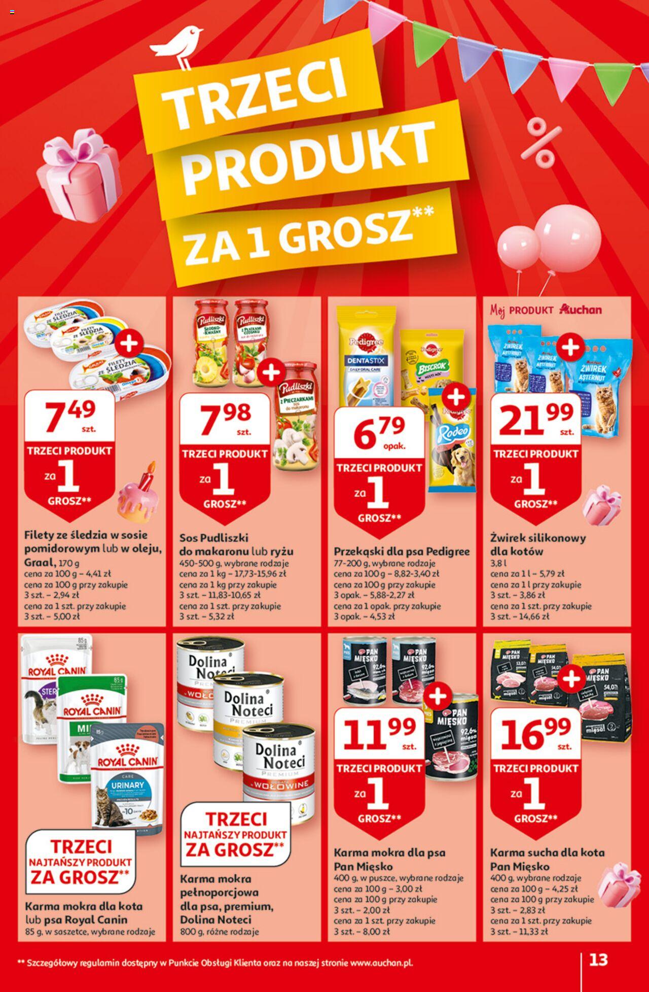 Auchan Jeszcze taniej na urodziny Hipermarket Gazetka ważna od 09.05.2024 do 15.05.2024 strona 13