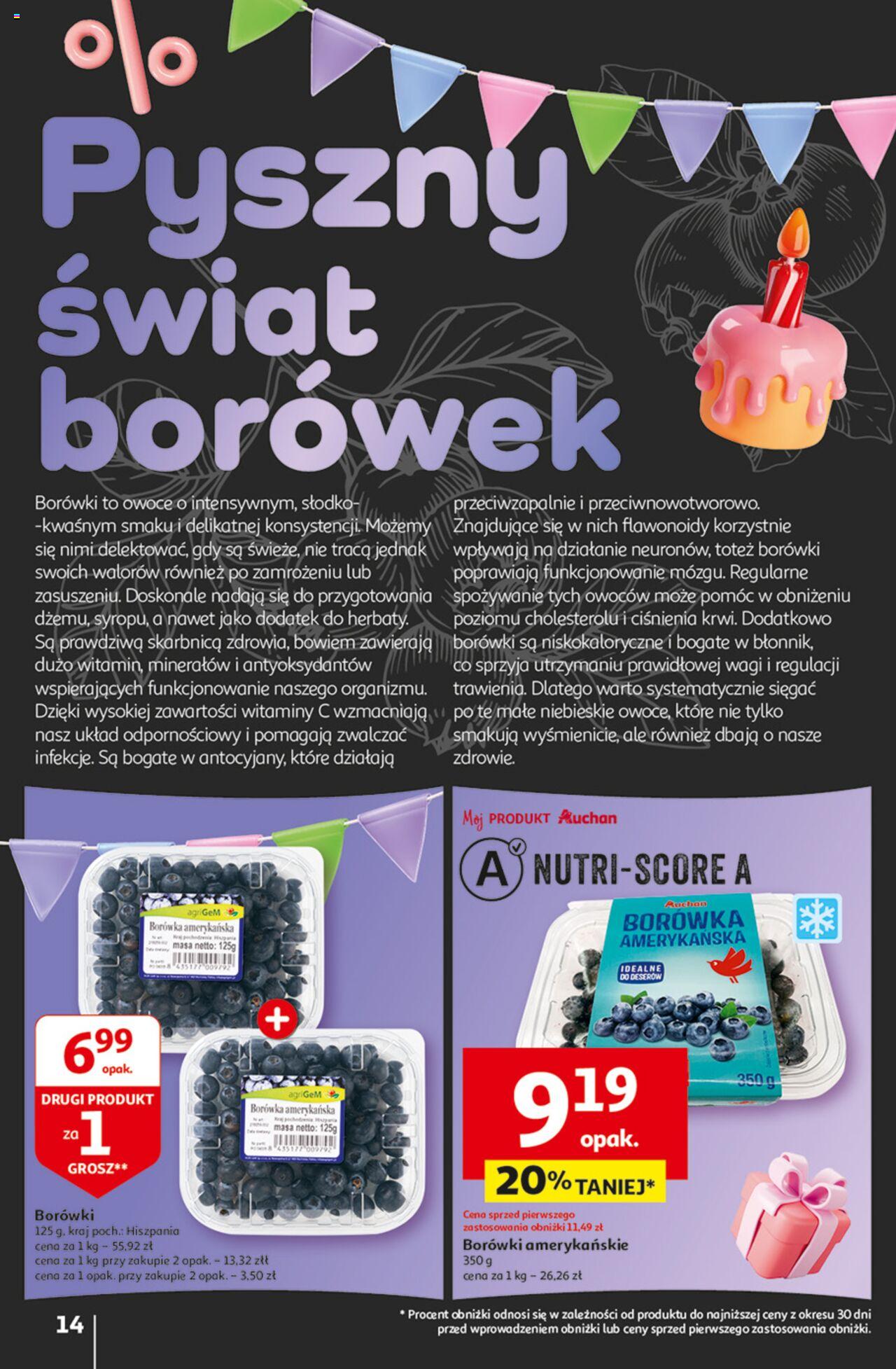 Auchan Jeszcze taniej na urodziny Hipermarket Gazetka ważna od 09.05.2024 do 15.05.2024 strona 14
