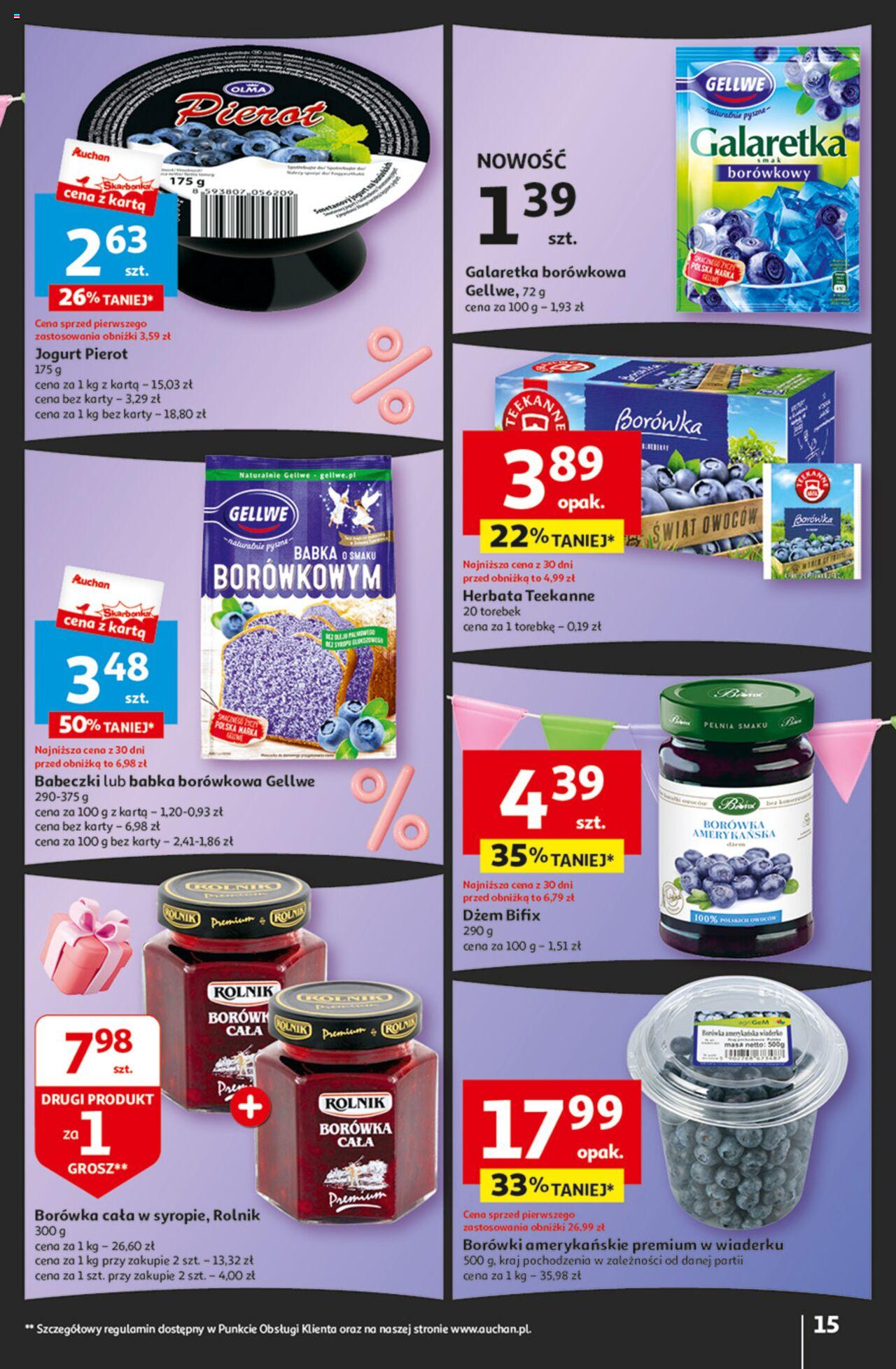 Auchan Jeszcze taniej na urodziny Hipermarket Gazetka ważna od 09.05.2024 do 15.05.2024 strona 15