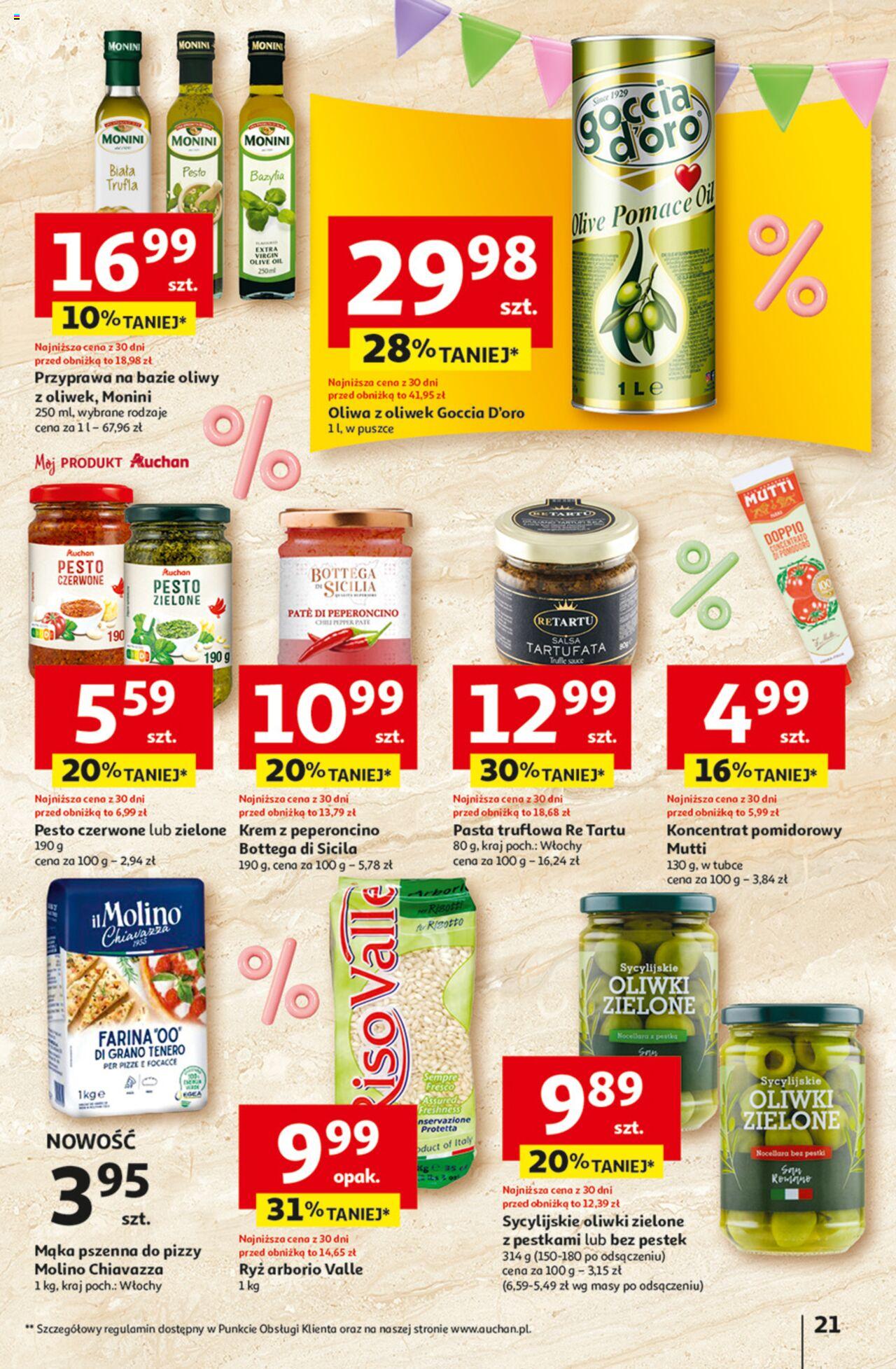Auchan Jeszcze taniej na urodziny Hipermarket Gazetka ważna od 09.05.2024 do 15.05.2024 strona 21