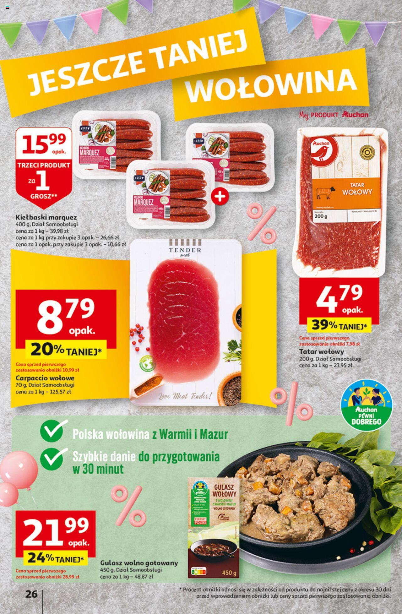 Auchan Jeszcze taniej na urodziny Hipermarket Gazetka ważna od 09.05.2024 do 15.05.2024 strona 26