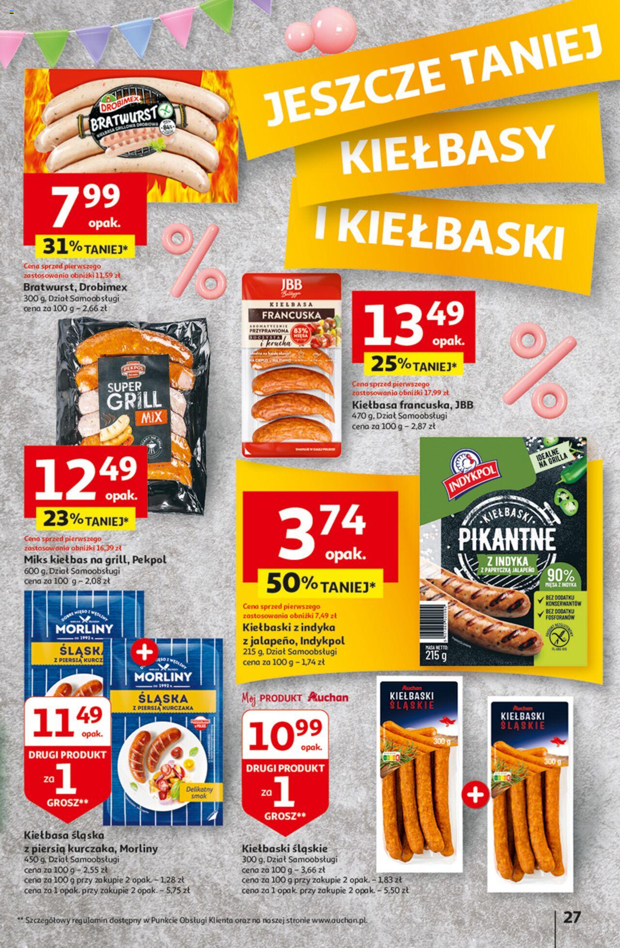 Auchan Jeszcze taniej na urodziny Hipermarket Gazetka ważna od 09.05.2024 do 15.05.2024 strona 27