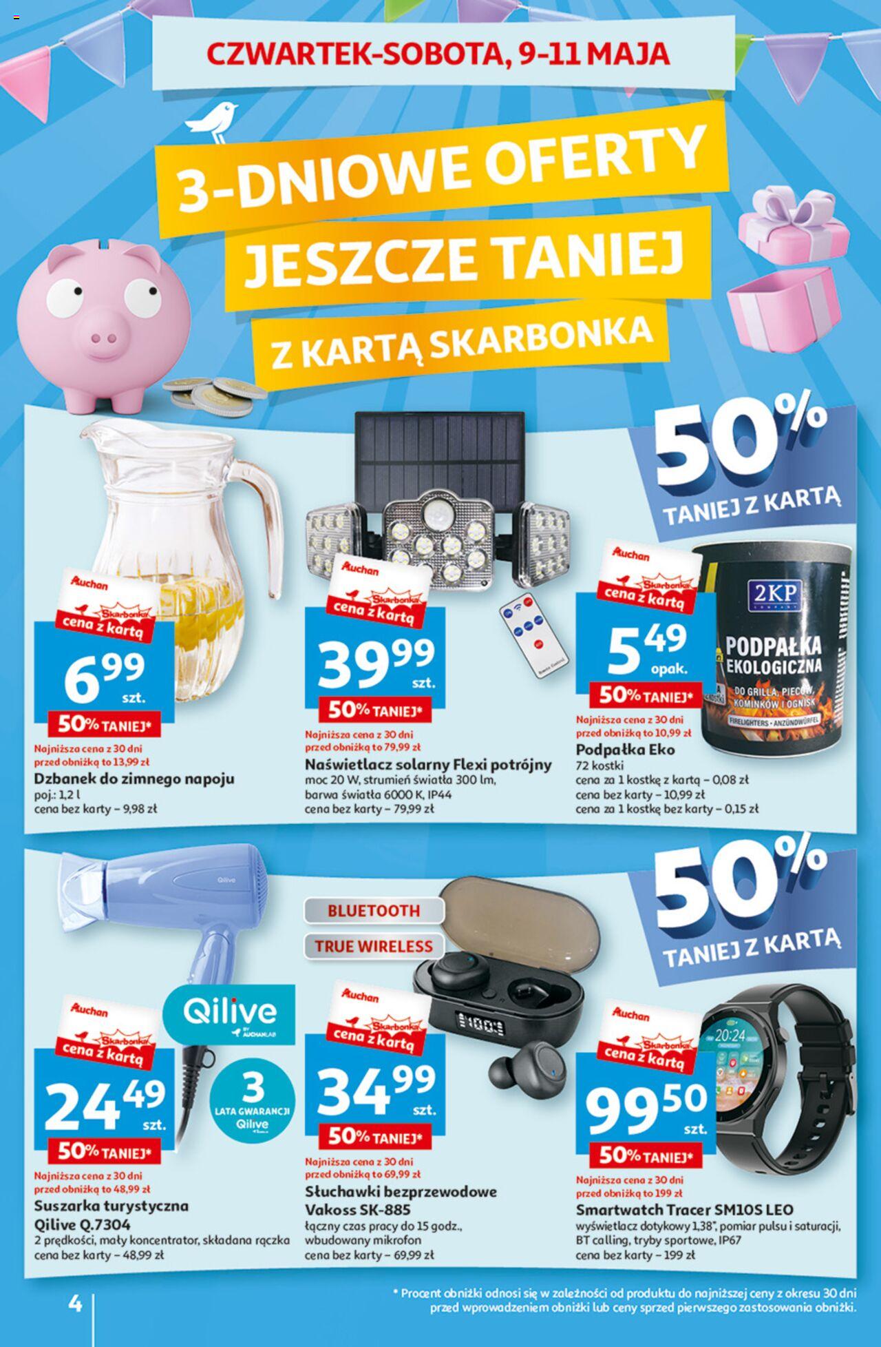 Auchan Jeszcze taniej na urodziny Hipermarket Gazetka ważna od 09.05.2024 do 15.05.2024 strona 4